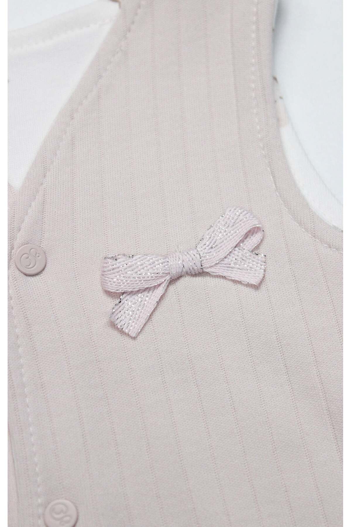 Bistyle Yelek Çift Taraflı Love You Family 18114 Pudra fotoğrafı 3 (önizleme)