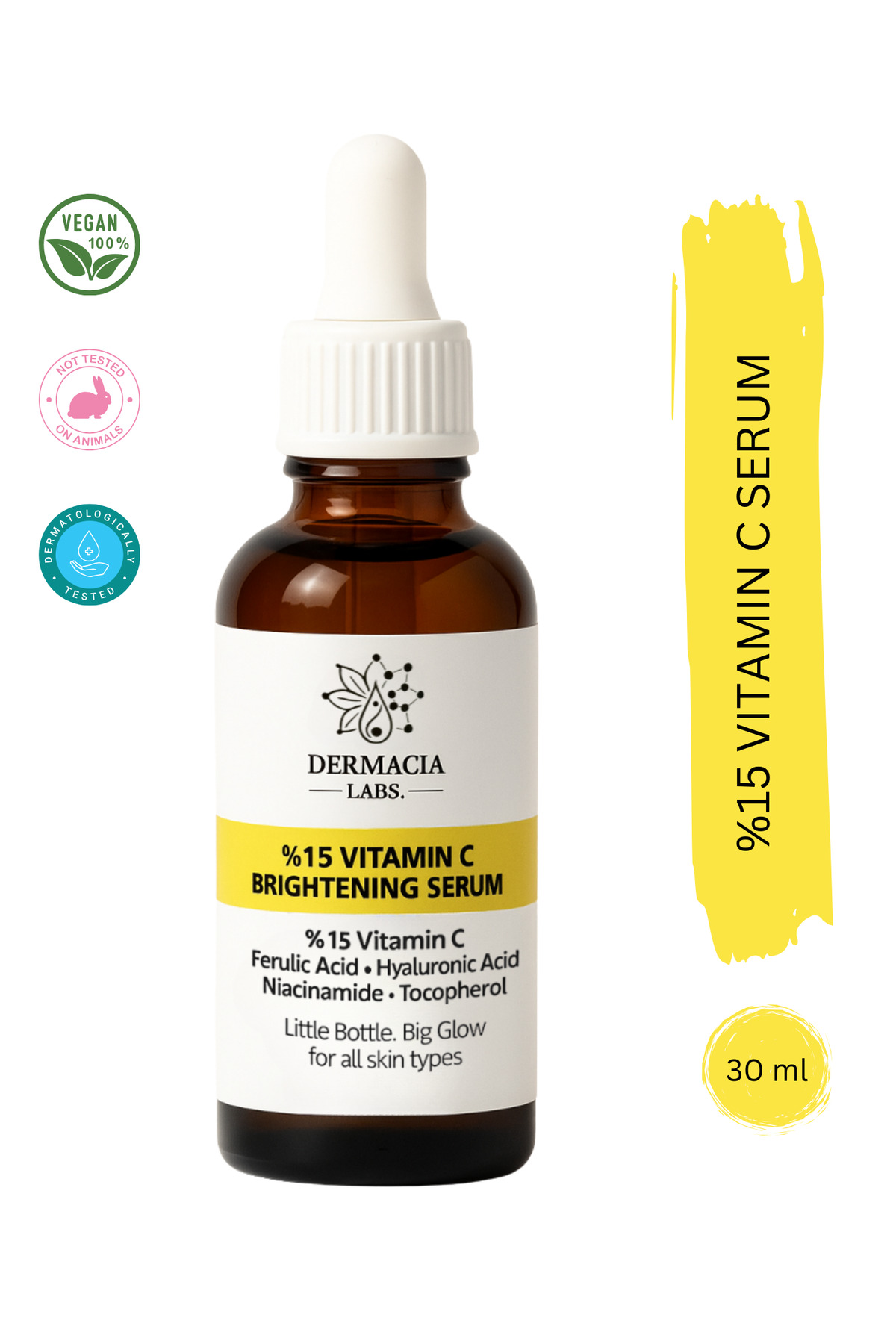 Aydınlık ve Nem Bakım Seti, %15 C Vitamini Serumu+Hyaluronik Asit Serumu — DL-AYSET2 — تصویر 5 از 5