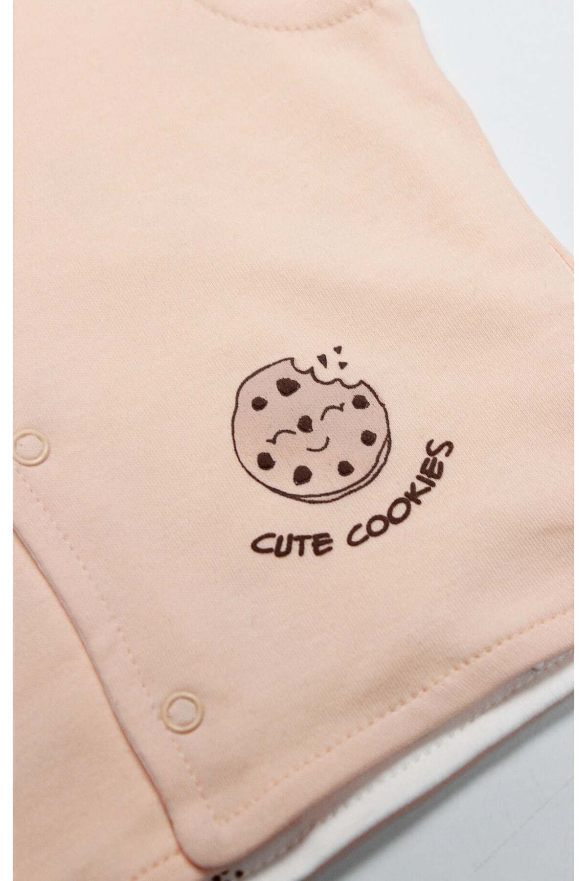 Bistyle Yelek Çift Taraflı Cookies Cute Happy 18112 Somon fotoğrafı 3 (önizleme)