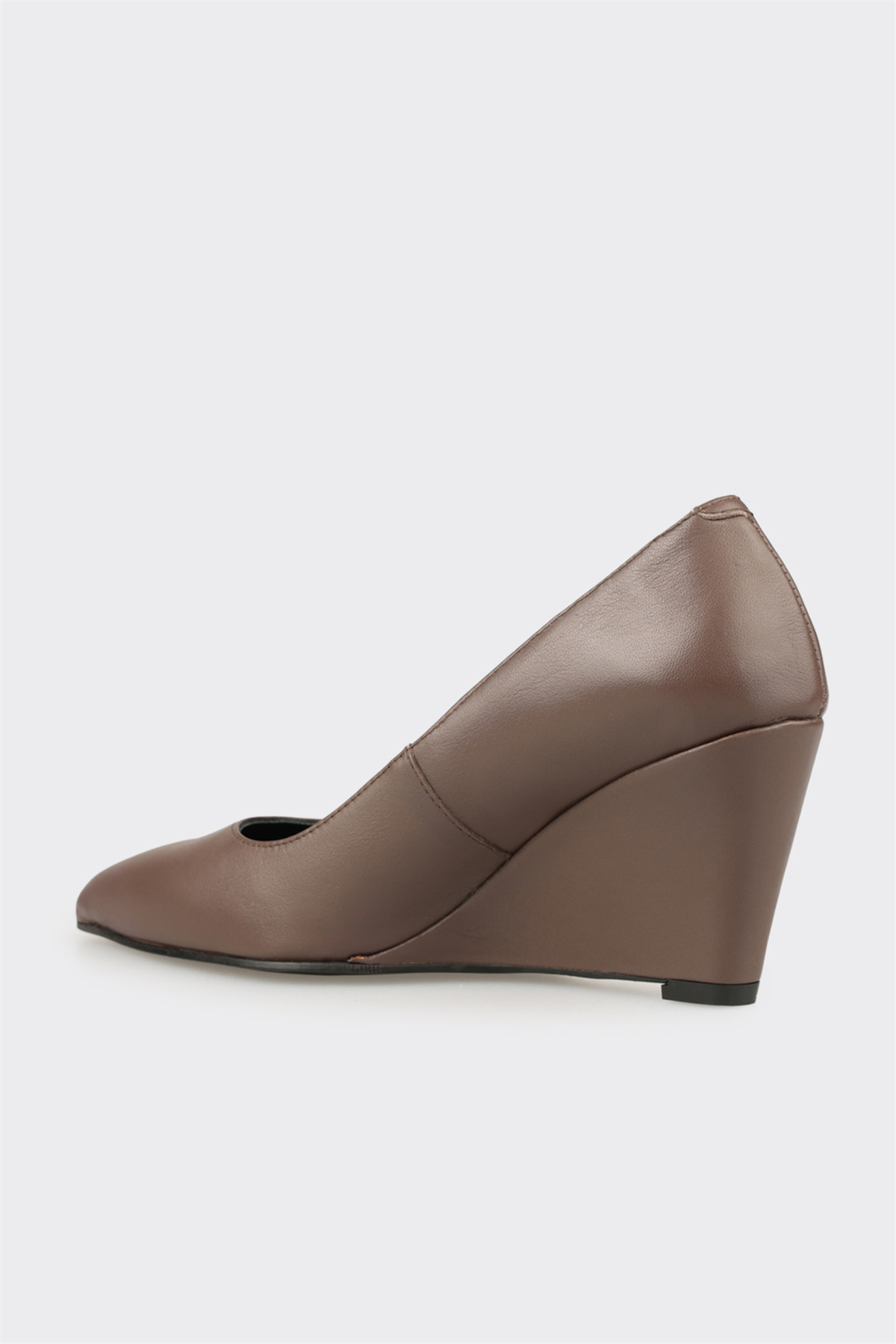 Elle Shoes Vizon Deri Kadın Orta Topuk Ayakkabı görsel 3