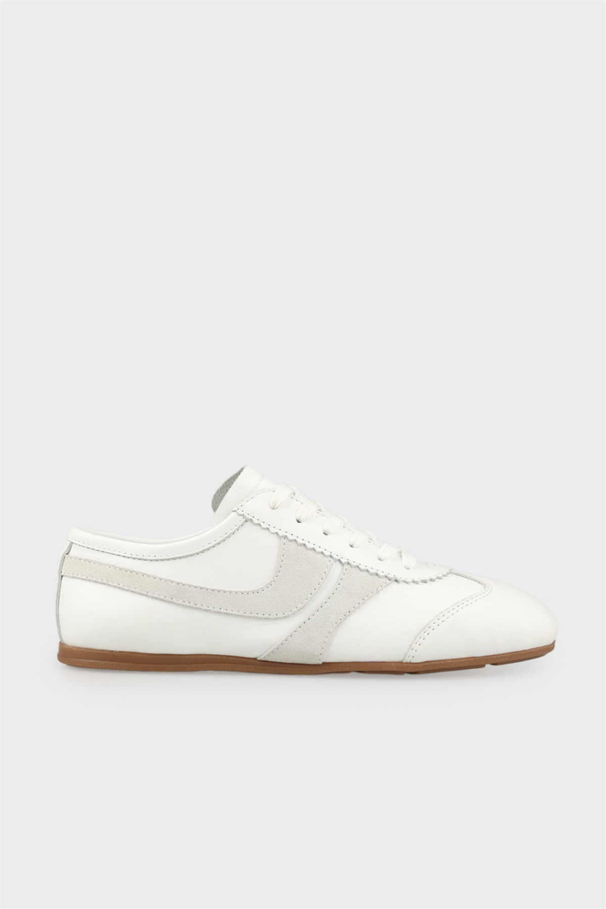 White Leather Women's Sports Shoes