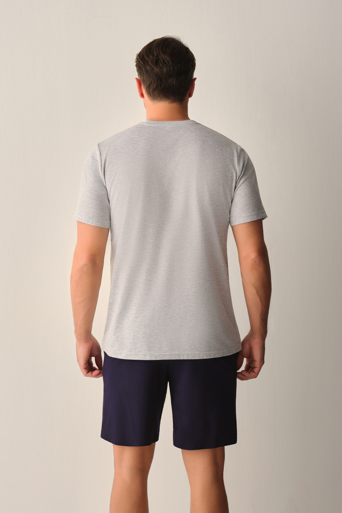 SUWEN Wall Erkek Şort Pijama Takımı görsel 4