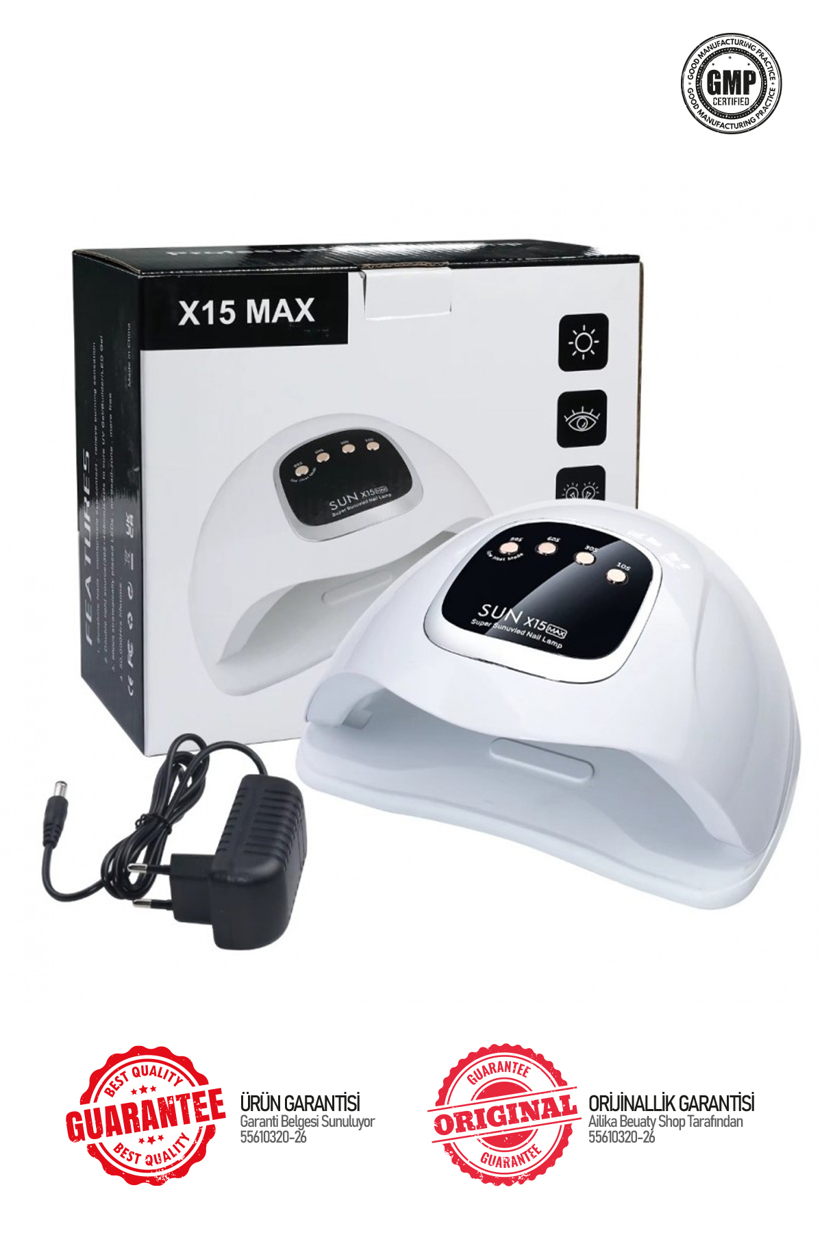 SUN Kalıcı Oje ve Protez Tırnak Jel Kurutucu Uv Led Lamba 320W Sun X15 MAX — SUN_X15MAX — تصویر 3 از 3