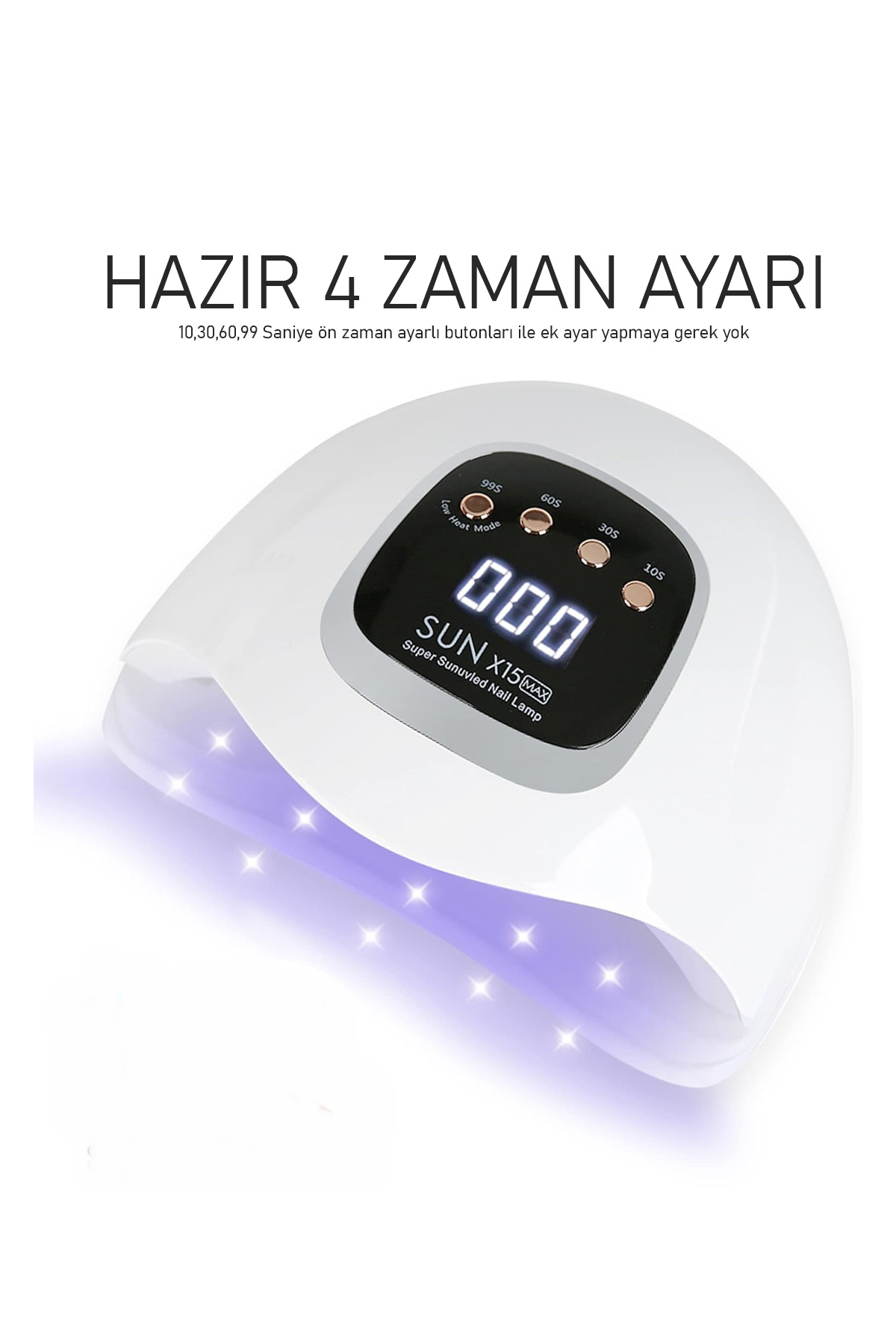 SUN Kalıcı Oje ve Protez Tırnak Jel Kurutucu Uv Led Lamba 320W Sun X15 MAX — SUN_X15MAX — تصویر 2 از 3