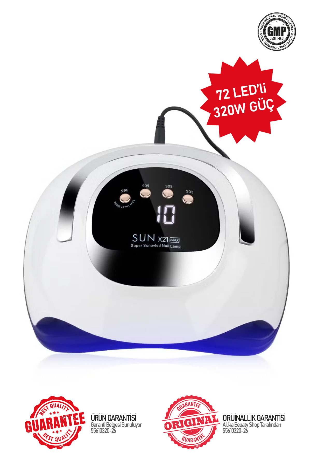 SUN Kalıcı Oje ve Protez Tırnak Jel Kurutucu Uv Led Lamba 320W Sun X21 MAX — SUN_X21MAX