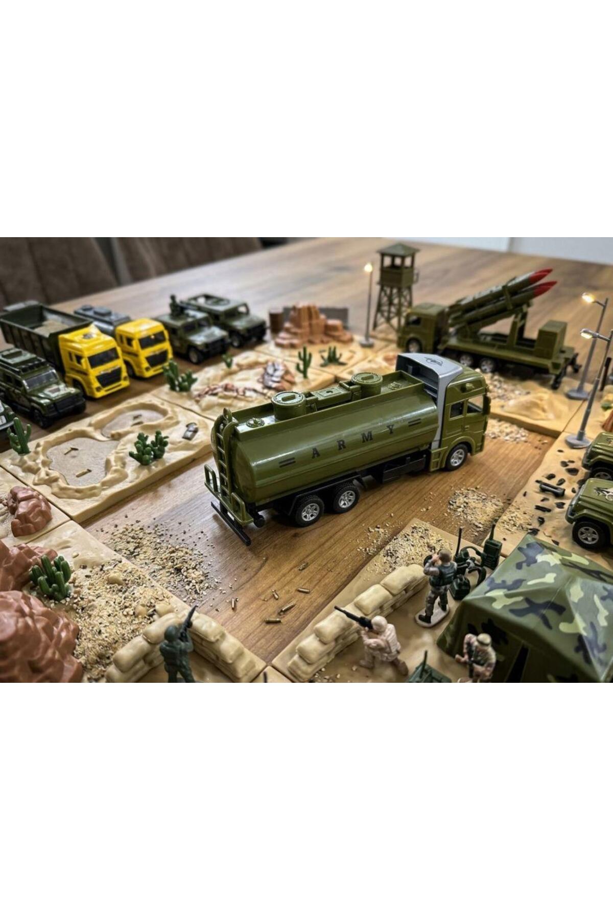 Tıfıl Toys Gerçekçi Tasarım Çek Bırak Askeri Tanker - Oyuncak Tanker fotoğrafı 3 (önizleme)
