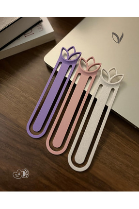 Leaft Design LOTUS 3’lü Minimalist Kitap Ayracı Seti – Dekoratif Estetik Book...