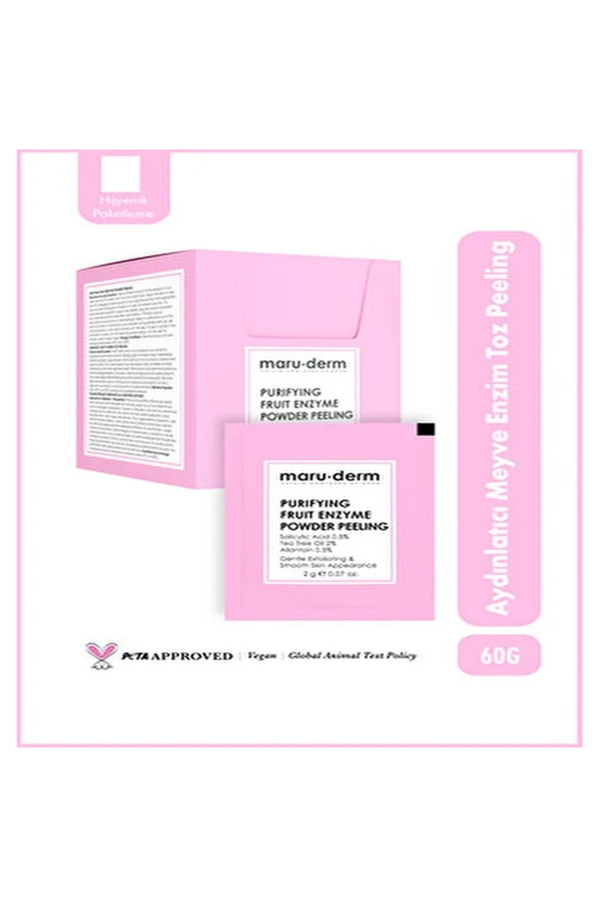 Maruderm Arındırıcı Toz Peeling 2 grx30 Adet Gözenek Temizle Siyah Nokta Enzim Peeling — 2026/10203199 — تصویر 2 از 5