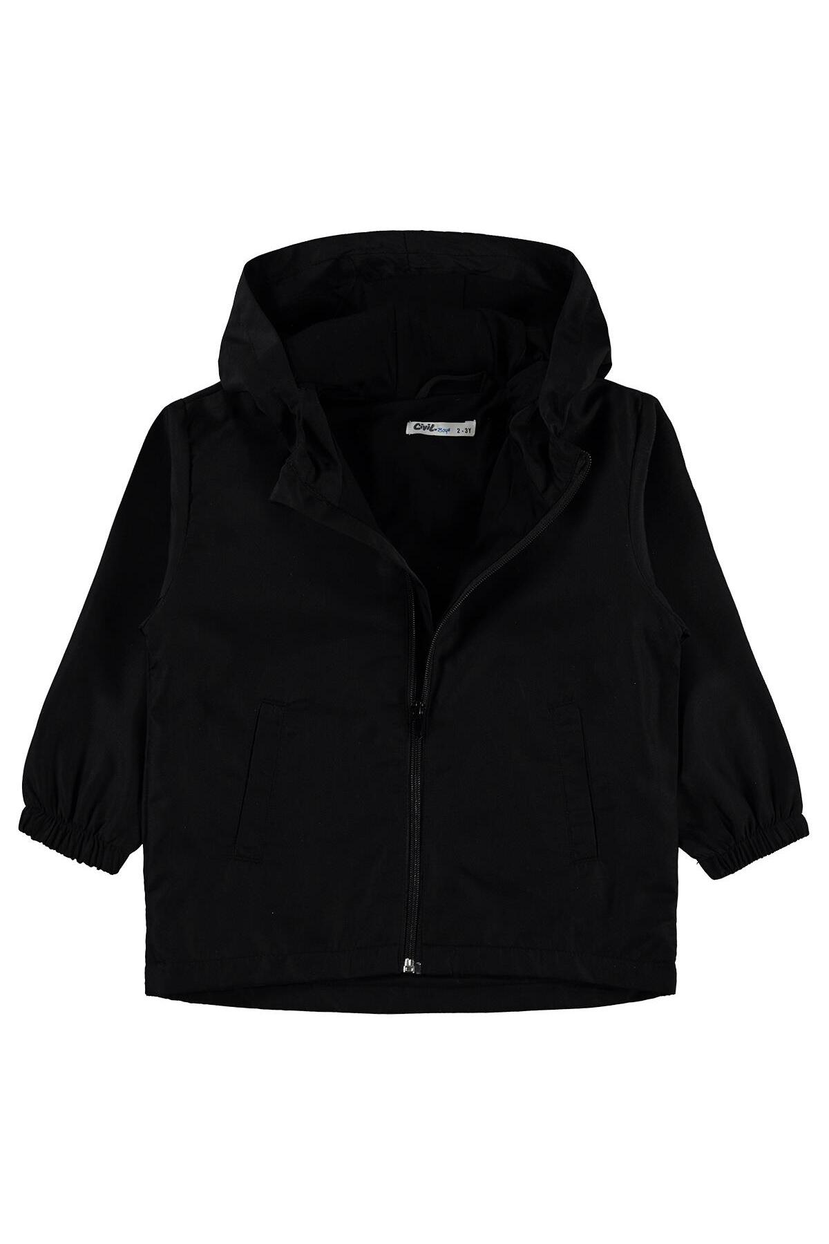 Civil Boys Basic 2-5 Yaş Yağmurluk - Siyah fotoğrafı 2 (önizleme)