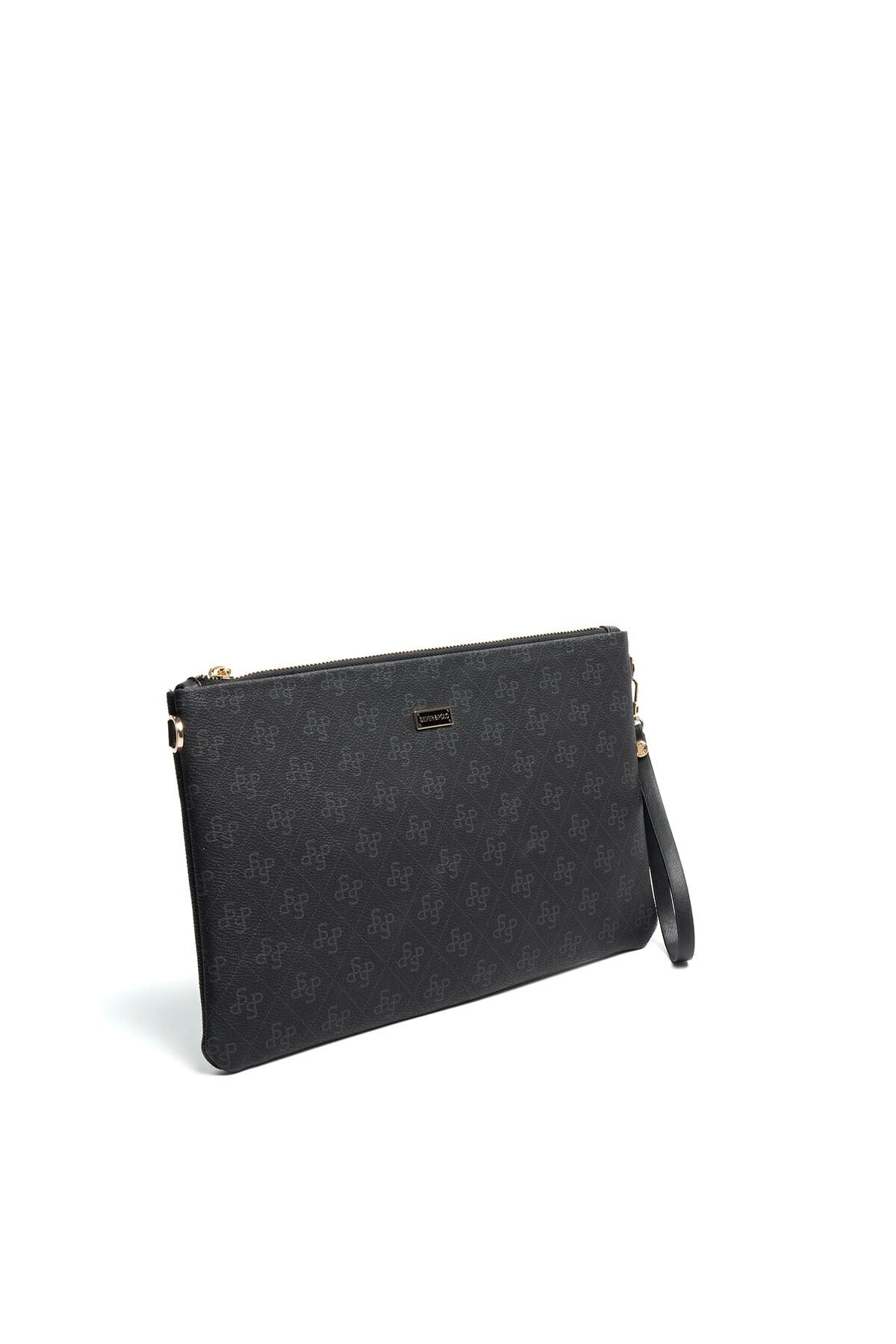 Silver Polo Silver & Polo SP1034 Kadın Portföy & Clutch Monogram Siyah-Siyah görsel 2