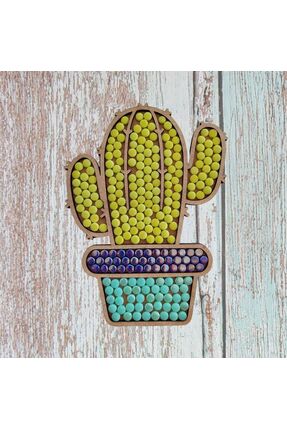 etkinlikkutusu Cam Mozaik Sanat Seti Kendin Yap DIY Mozaik Kaktüs Tablo Çocuk...