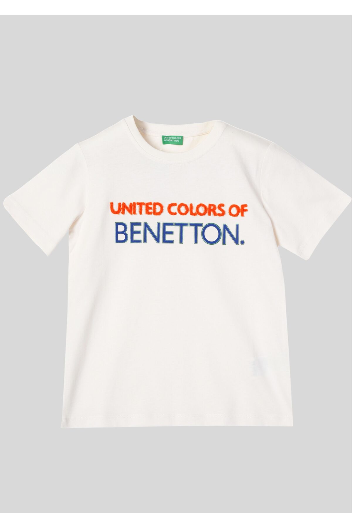 Benetton United Colors of Logolu White Crew Neck Short Sleeve Kids T-Shirt