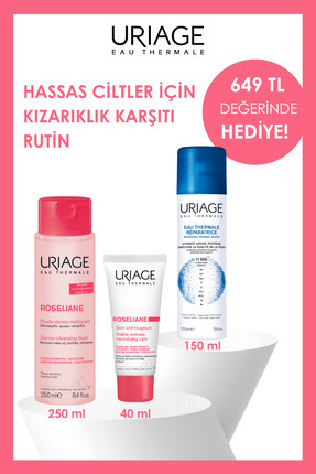 Uriage Hassas Ciltler İçin Temizleyici Fluid 250 ml + Nemlendirici Krem 50 ml...