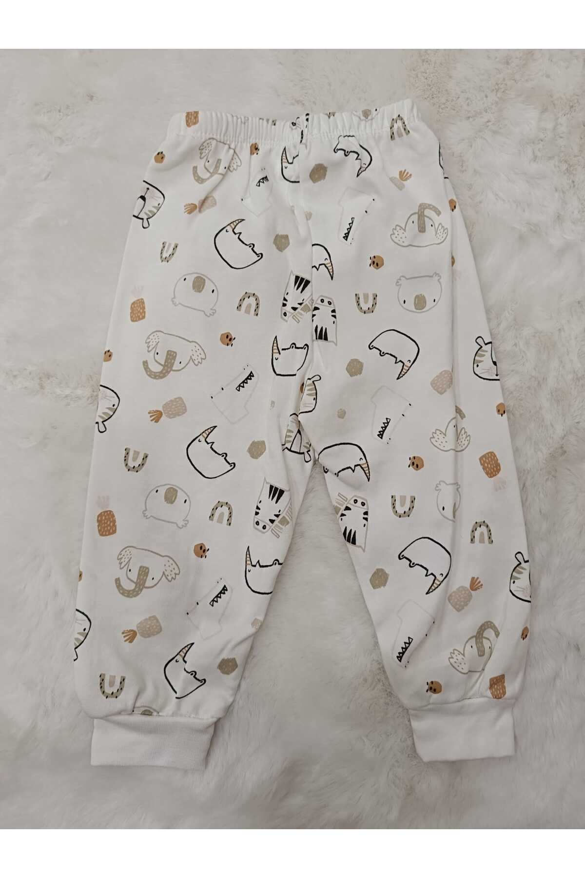 KANKA BENİGİY %100 Pamuklu Hayvan Desenli Pijama Takımı fotoğrafı 3 (önizleme)