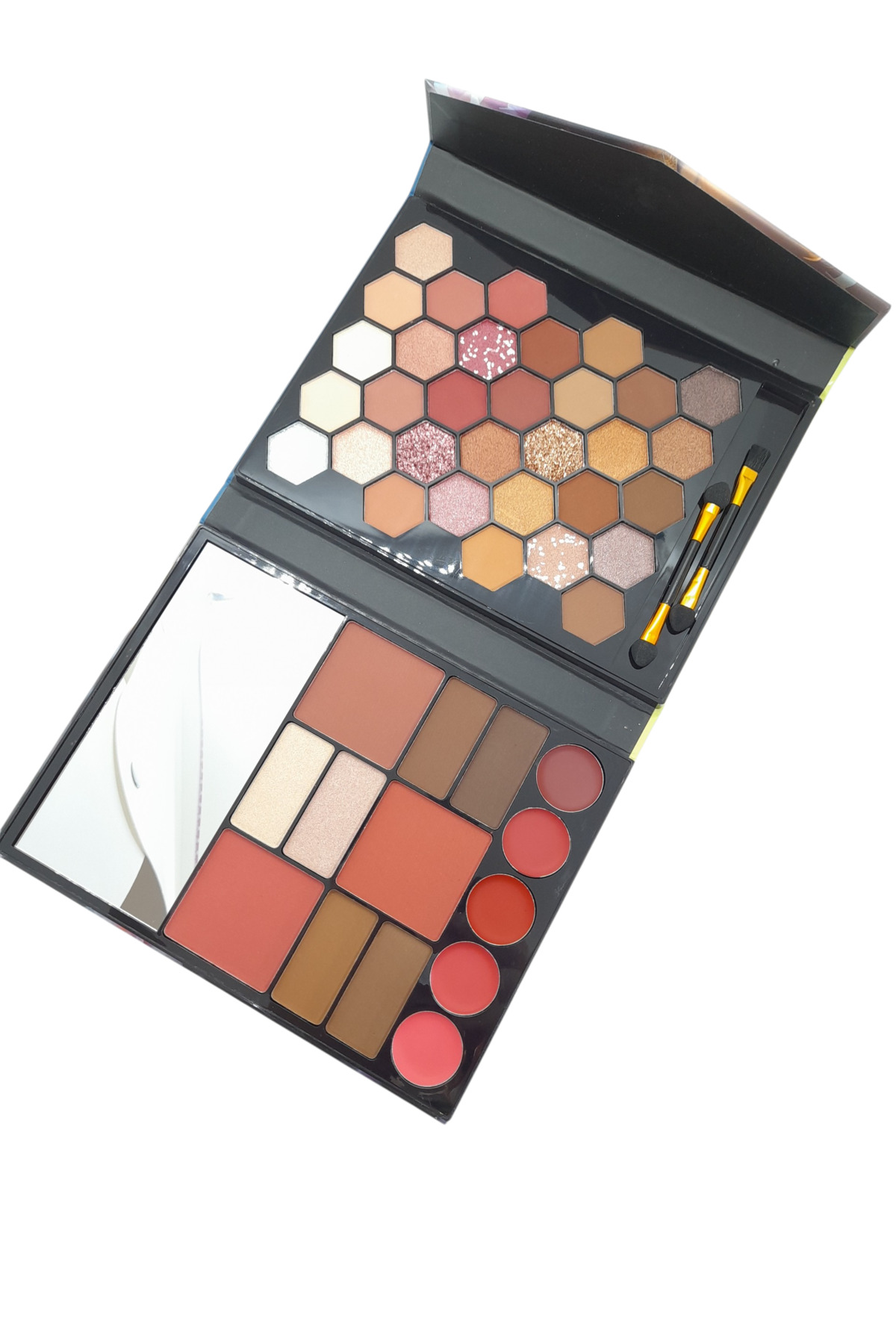 Showy Göz Farı Lip Stick Pudra Allık Highlighter Kontür Kaş Farı Ayna İçeren 49 'lu Makyaj Paleti — ZRD113305 — تصویر 5 از 6