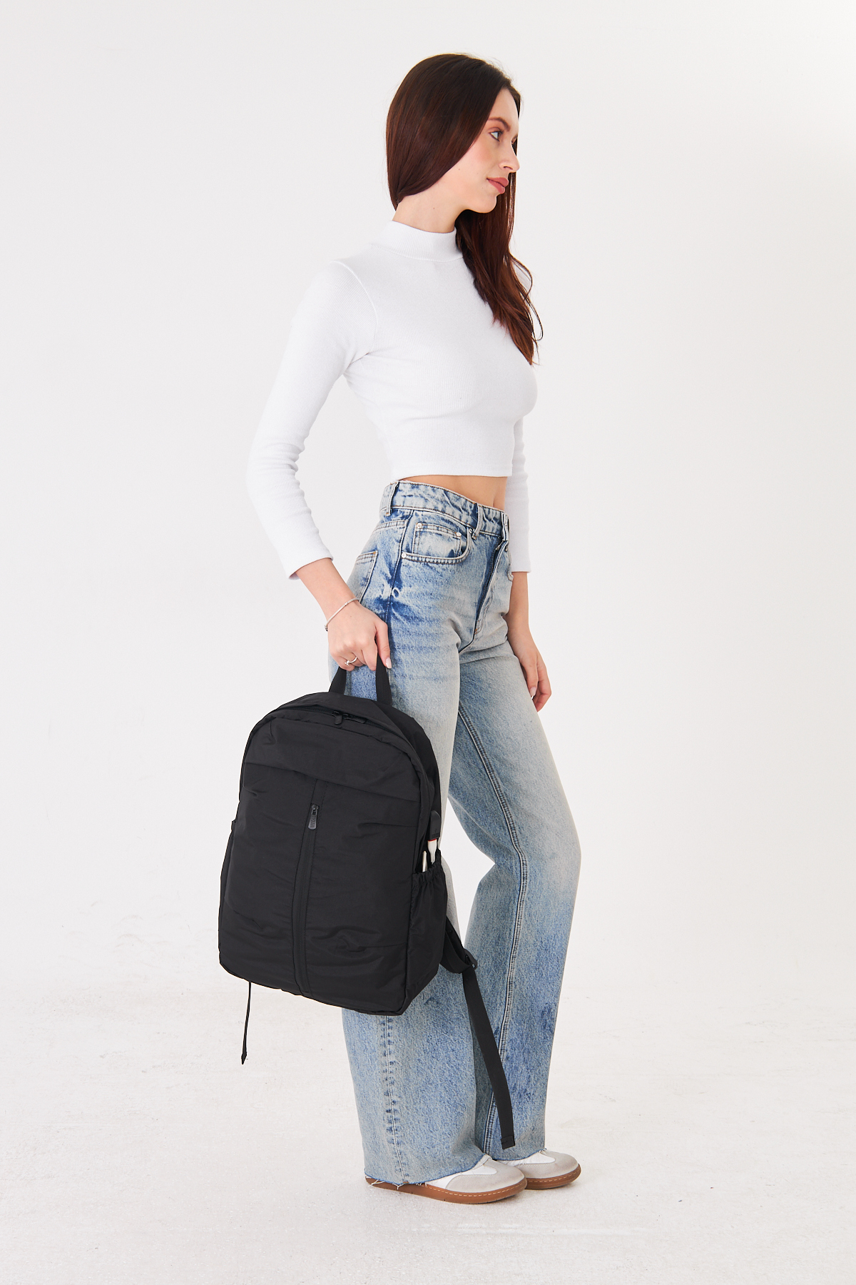 Superbag Su İtici Kumaş Laptop Sırt Çantası 15.6 İnç Uyumlu Korumalı Notebook Günlük Çanta görsel 8
