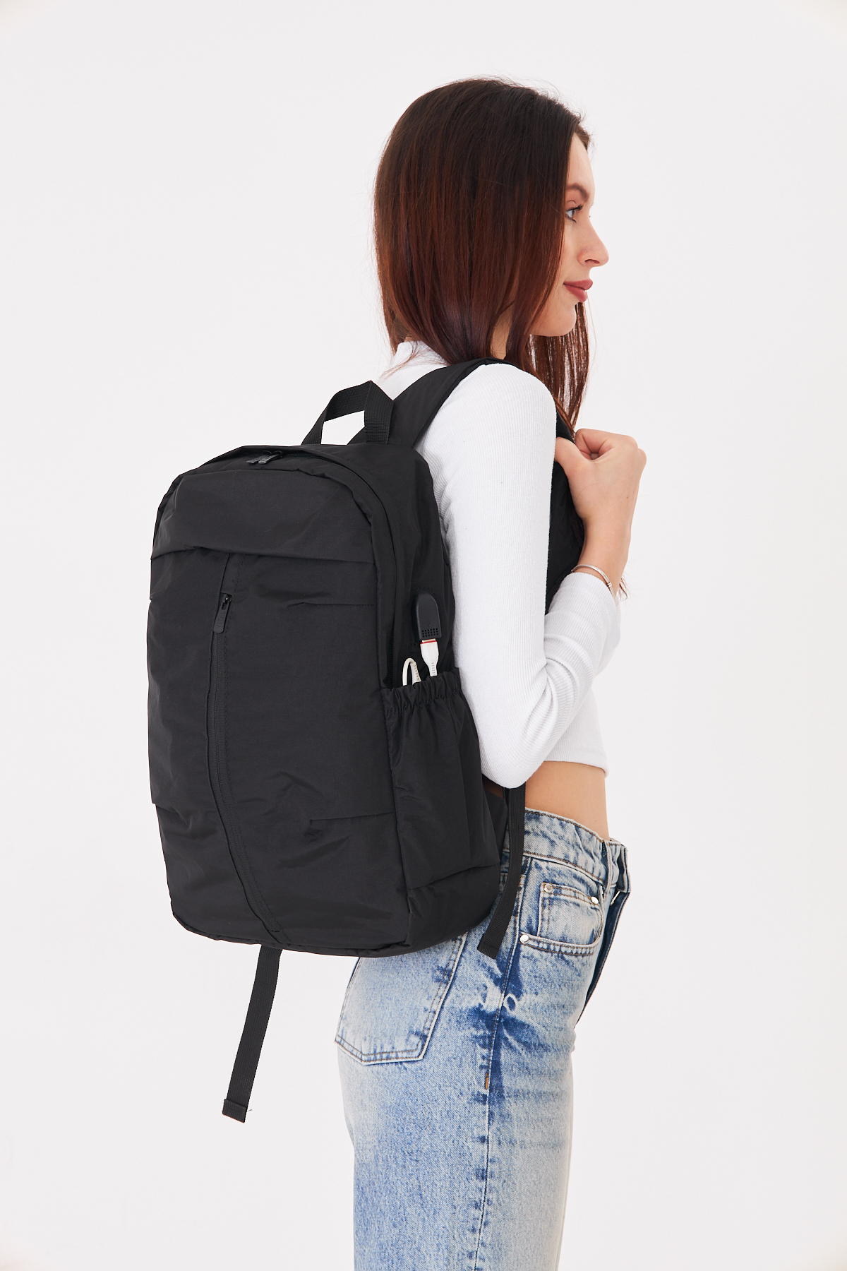 Superbag Su İtici Kumaş Laptop Sırt Çantası 15.6 İnç Uyumlu Korumalı Notebook Günlük Çanta görsel 3