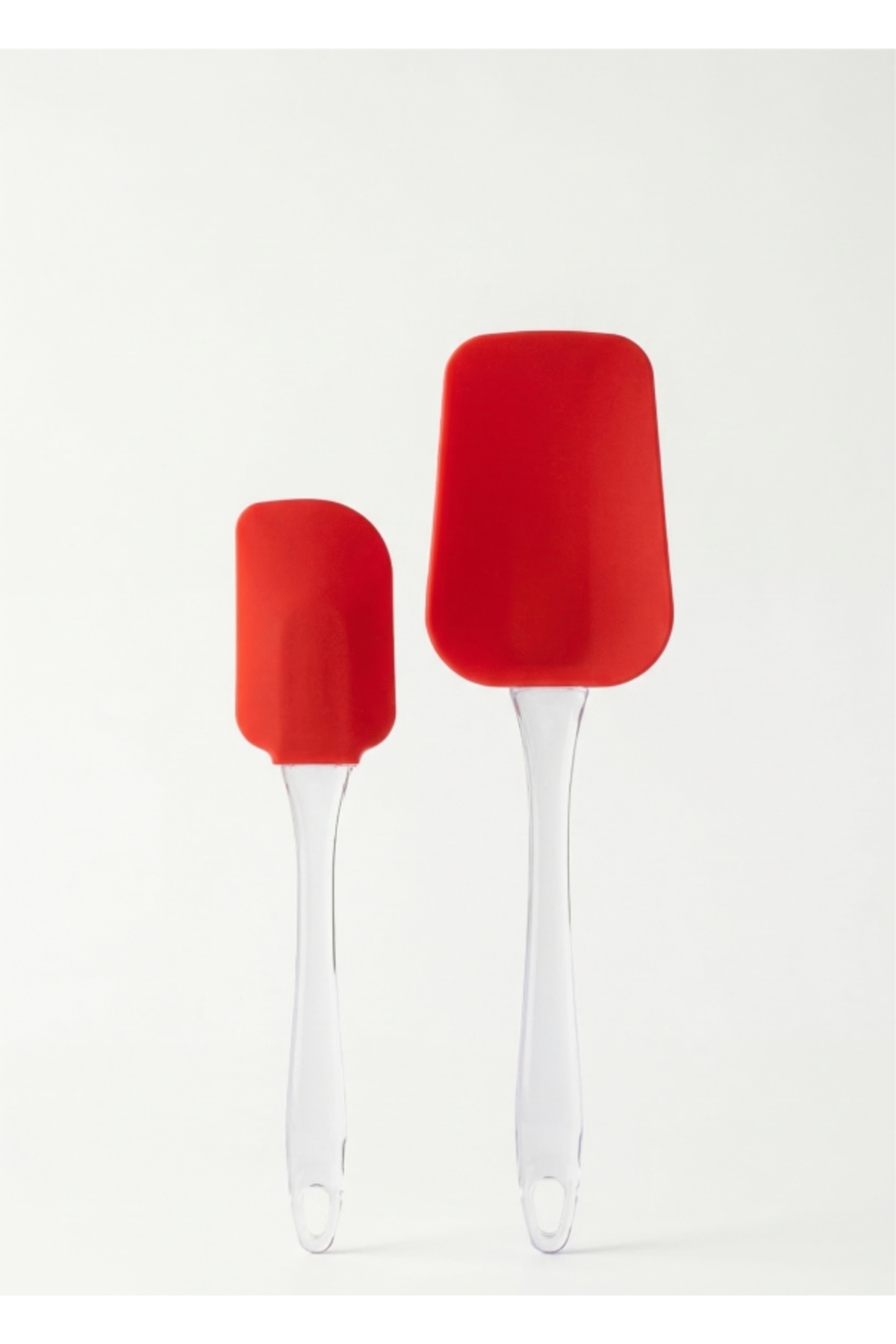 Professional Silicone Spatula Set - 2 Sizes (Small & Large) with Crystal Handle