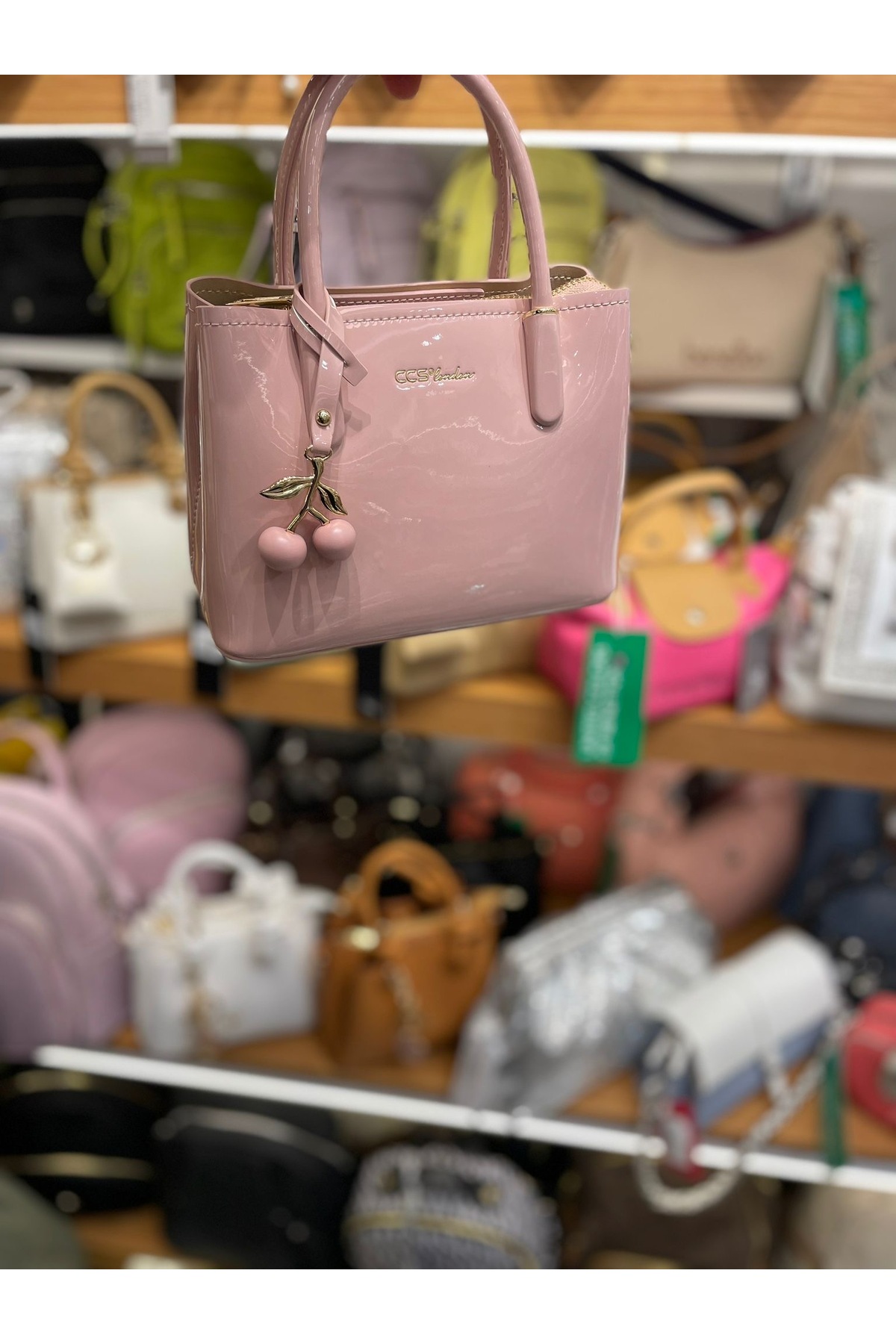 Fuschia Paris Pembe Kirazlı Rugan Kadın Çantası - Fiyatı, Yorumları