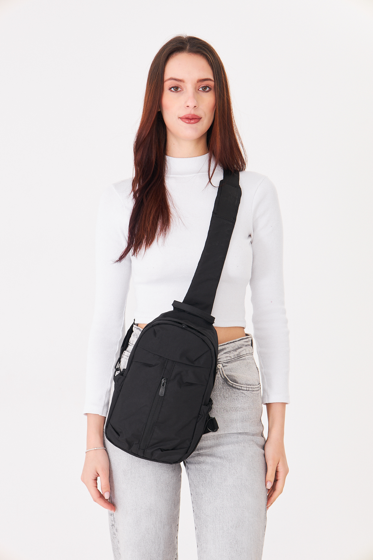 Superbag Su İtici Kumaş Çapraz Askılı Omuz ve Bel Çantası Unisex Günlük Kullanım Çanta görsel 2