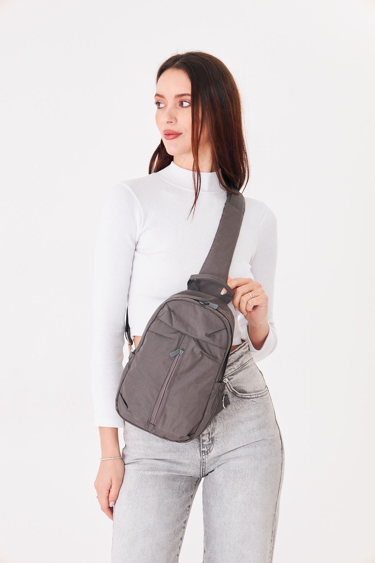 Superbag Su İtici Kumaş Çapraz Askılı Omuz ve Bel Çantası Unisex Günlük Kullanım Çanta görsel 4