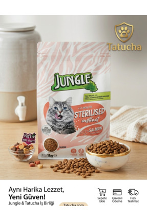 Jungle | Sterilised Instinct Somonlu Kısır Kedi Maması - Taze İçerik & Yüksek...
