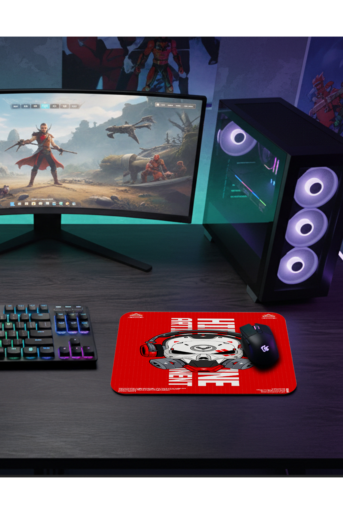 urzuva Core Unit Gaming Oyuncu XXL Mouse Pad Kaydırmaz Dikişli