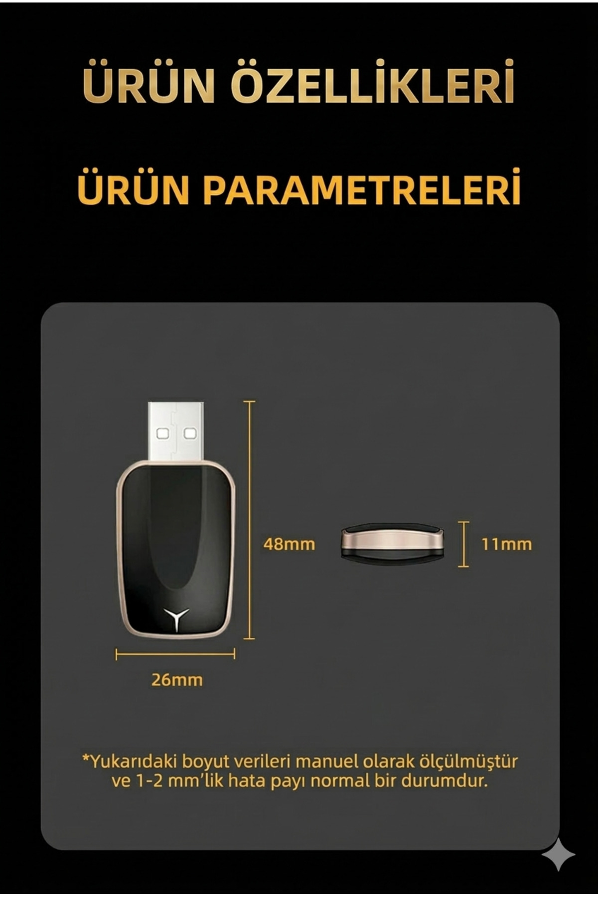 2 in 1 Kablosuz CarPlay ve Android Auto Adaptörü - Tak Çalıştır, Kablosuz Bağlantı Dönüştürücü