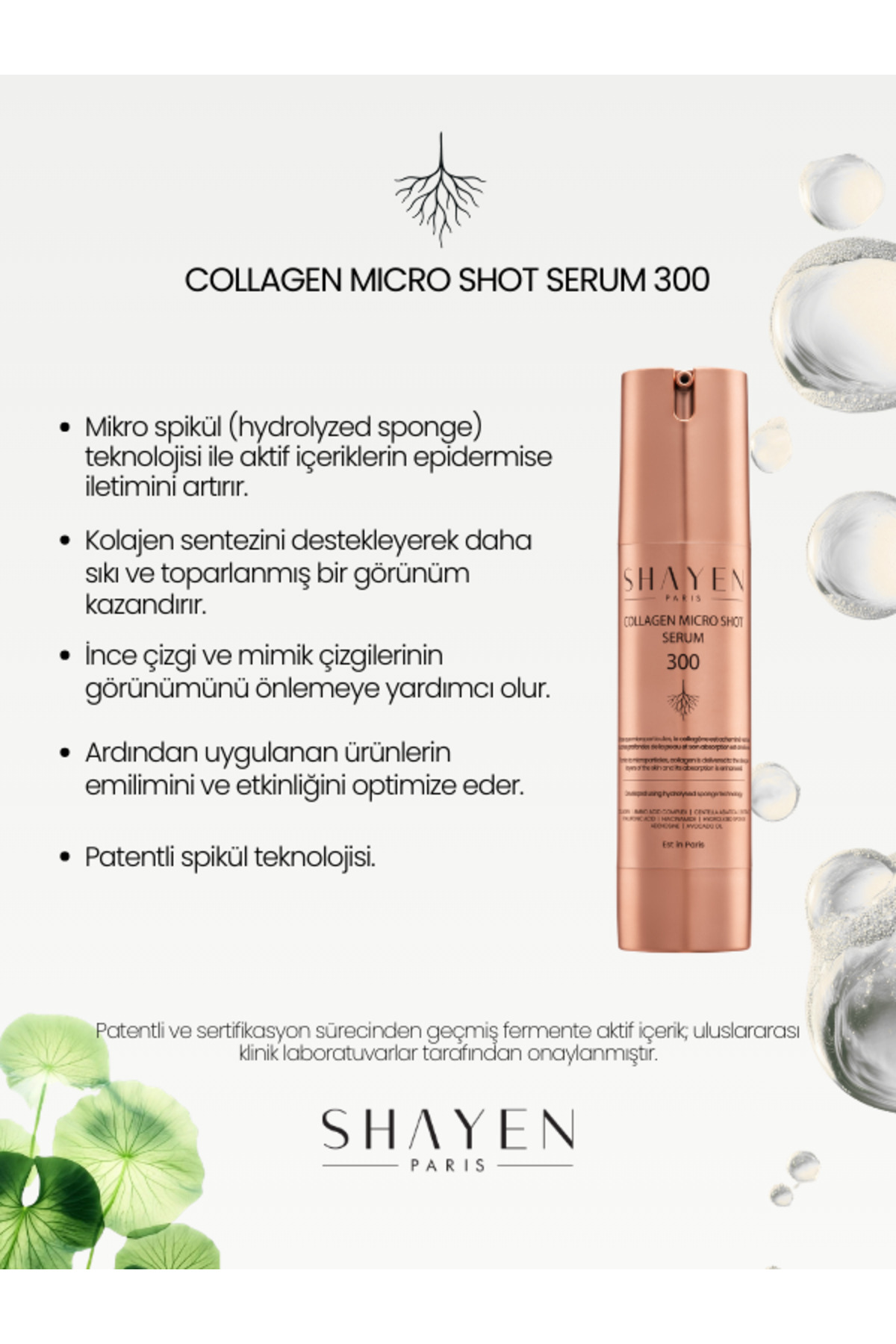 Shayen Micro Kanal Teknolojisi™ Collagen Micro Shot Serum 300 - Spikül Teknolojisi - Centella -Deneyim Paketi — RPS-0013 — تصویر 4 از 9