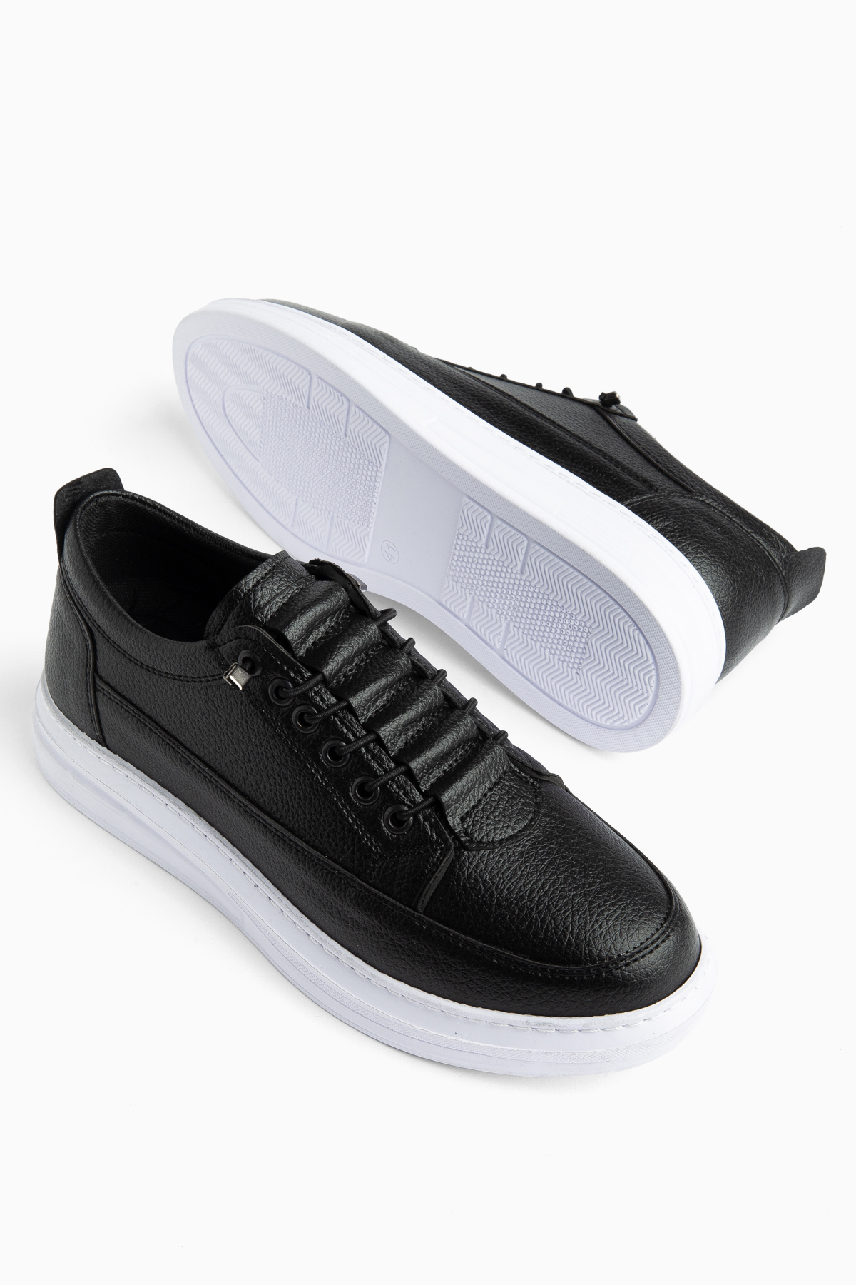 MY GROSS SHOES Erkek Siyah Akıllı Bağcıklı Günlük Hafif Poli Dikişli Taban Yürüyüş Garantili Spor Ayakkabı görsel 5