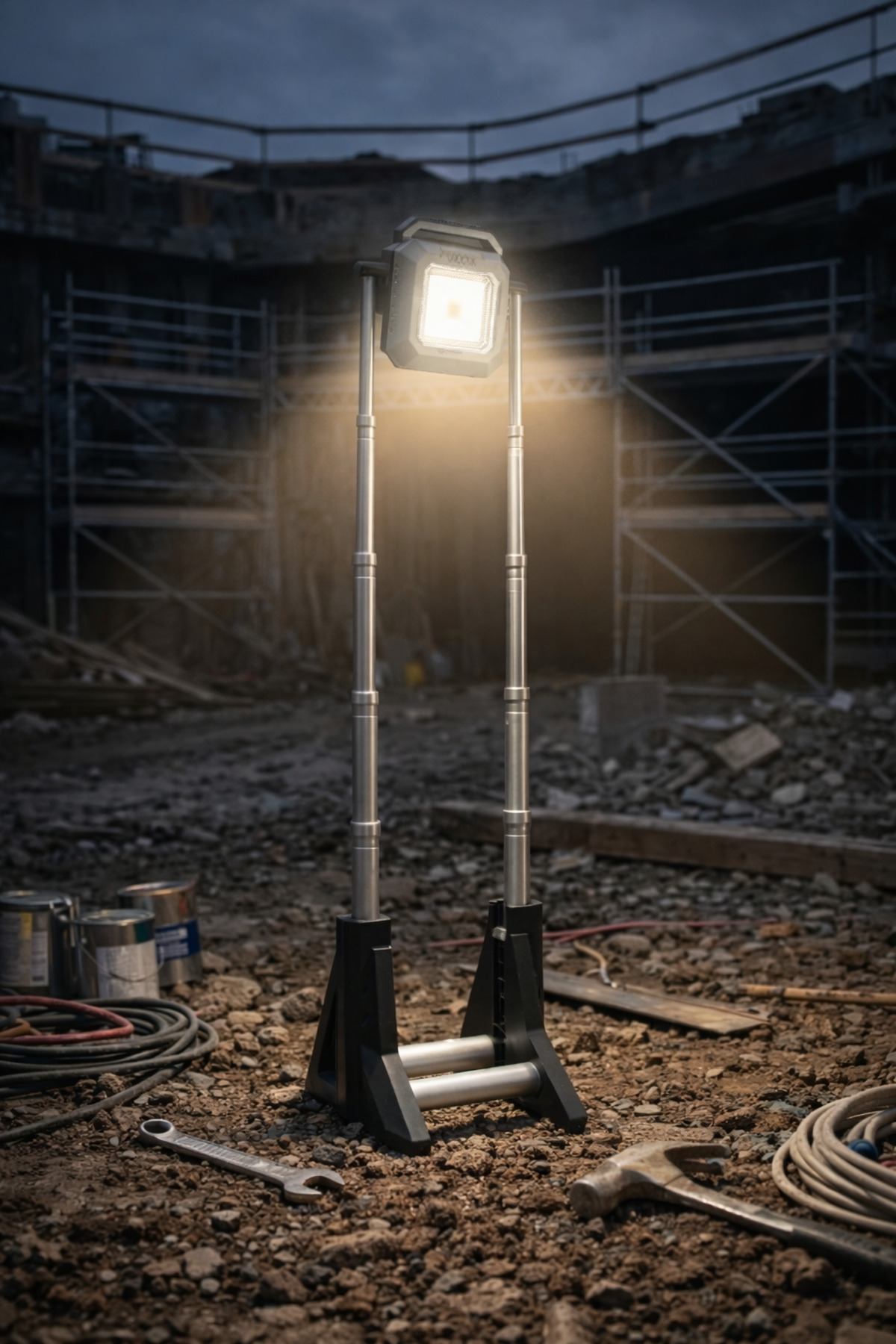 Ack LED Projektör Teleskopik Ayaklı 360° Dönebilen IP65
