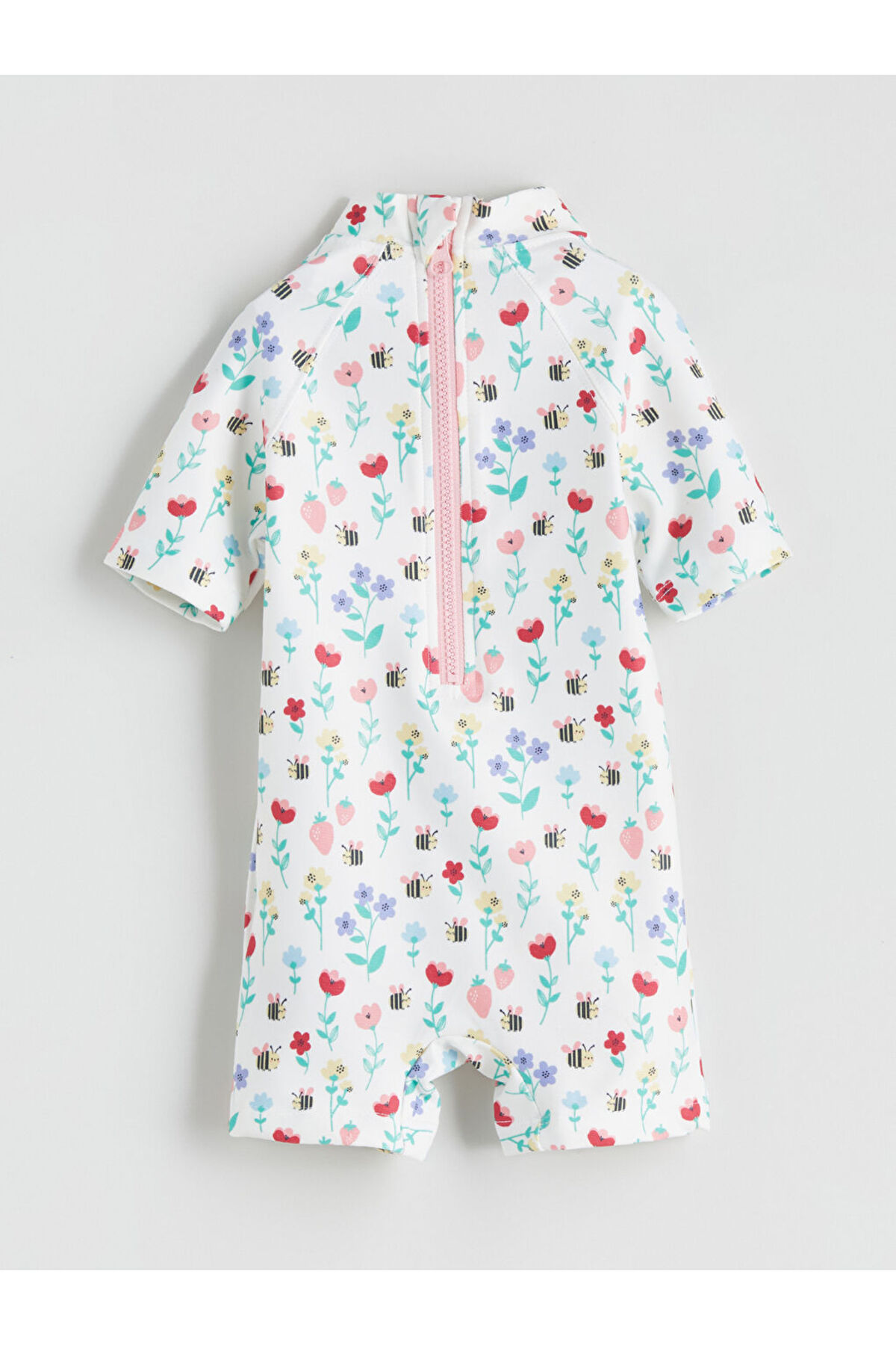 LC Waikiki Beyaz Bisiklet Yaka Çiçekli Kız Bebek Mayo fotoğrafı 4 (önizleme)