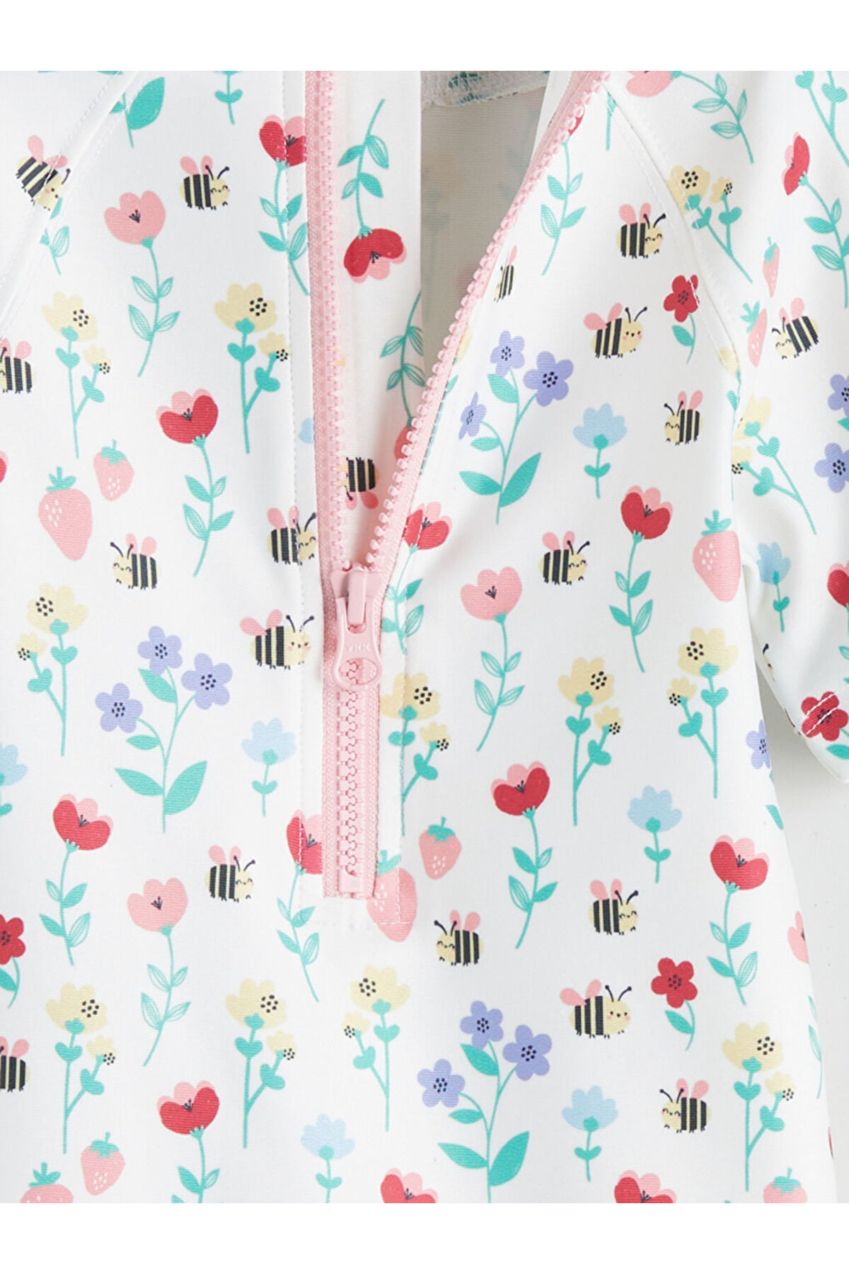 LC Waikiki Beyaz Bisiklet Yaka Çiçekli Kız Bebek Mayo fotoğrafı 3 (önizleme)