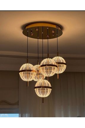 ABAGlobal 4’lü Gezegen Model LED Avize – Modern ve Dekoratif Aydınlatma