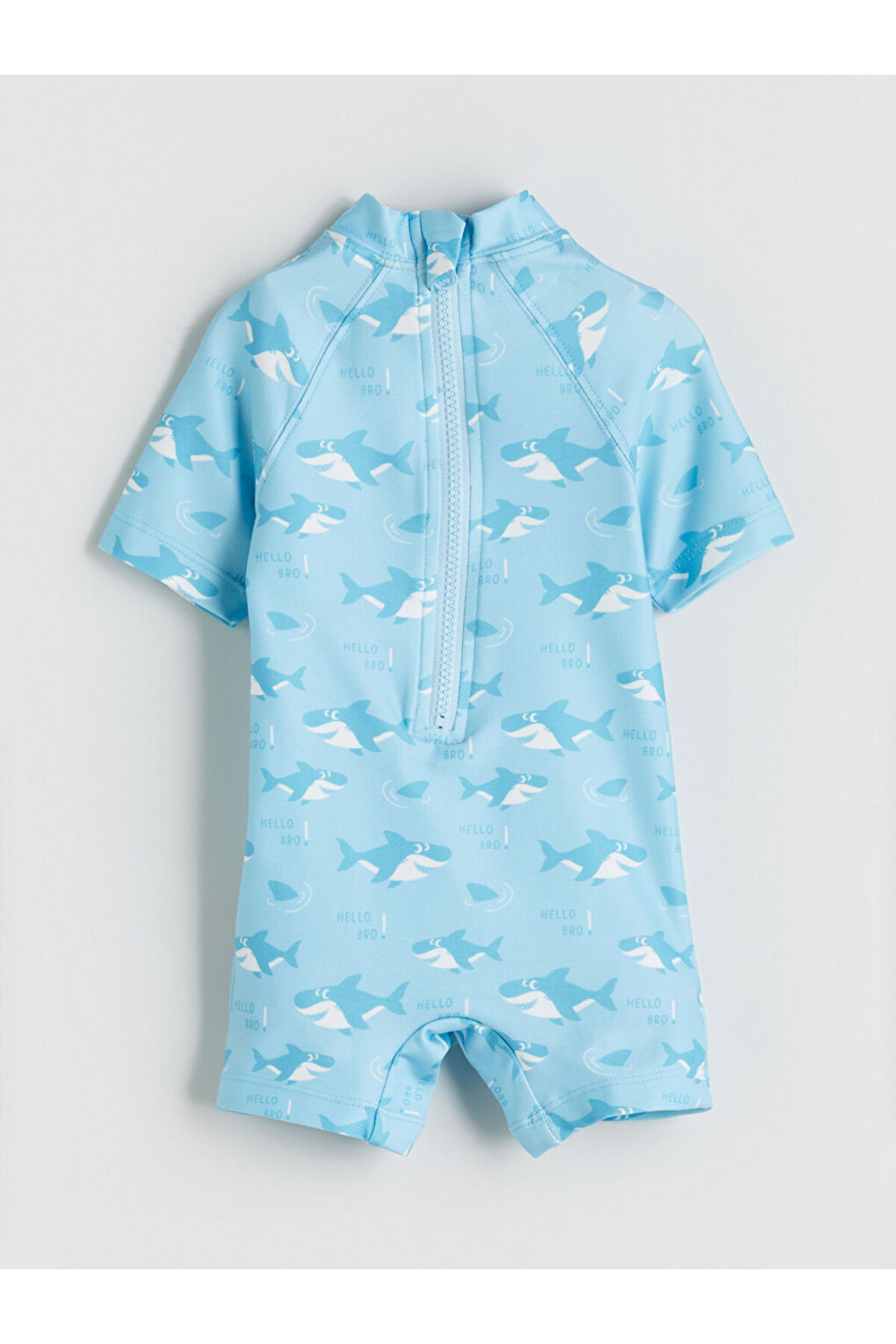 LC Waikiki Mavi Baskılı Erkek Bebek Mayo Tulum fotoğrafı 3 (önizleme)