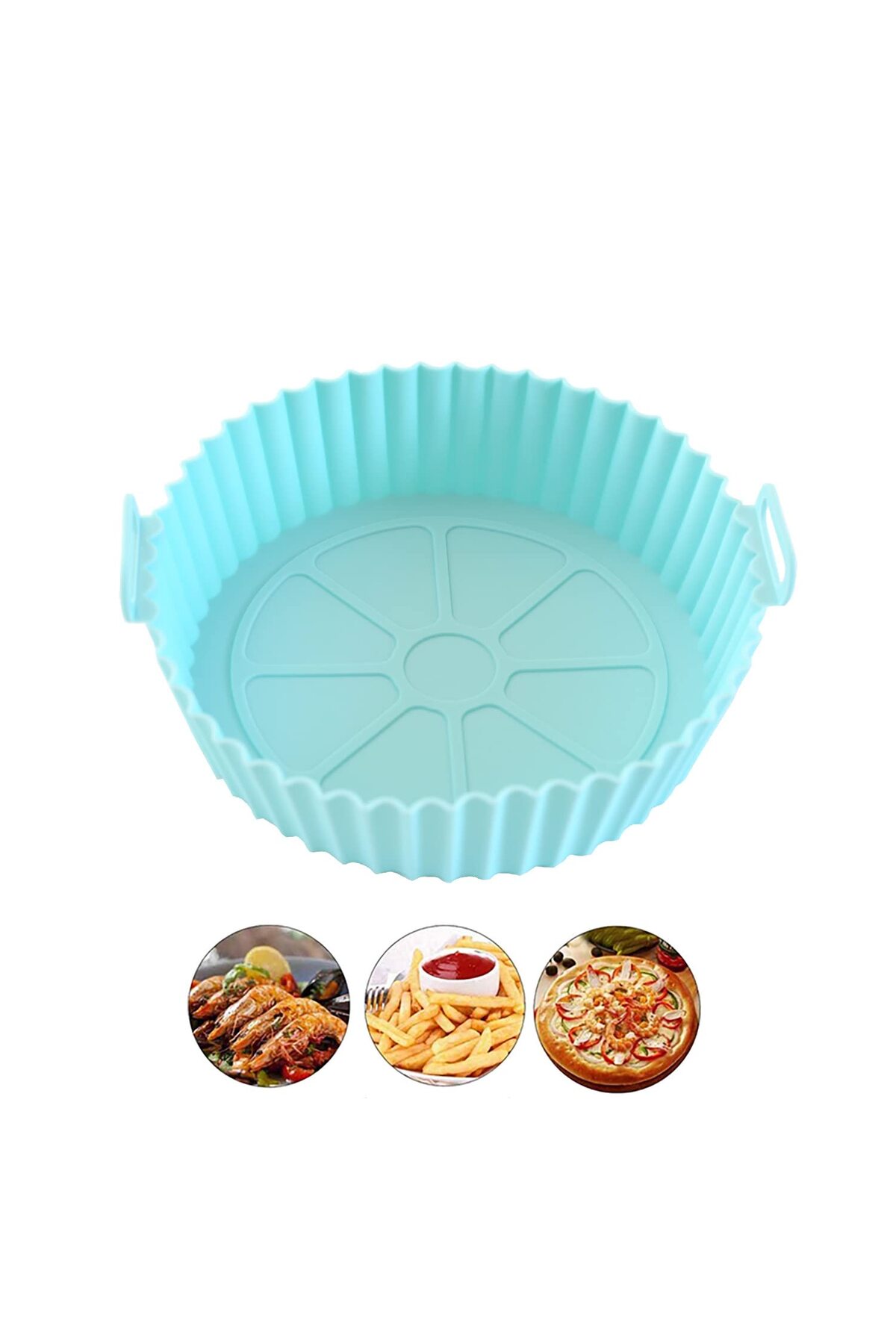 Hero JIEYAN Silikon Hava Fritöz Gömlekleri, 6.8 inç, Yeniden Kullanılabilir, Isıya Dayanıklı, Kolay Temiz Airfryer
