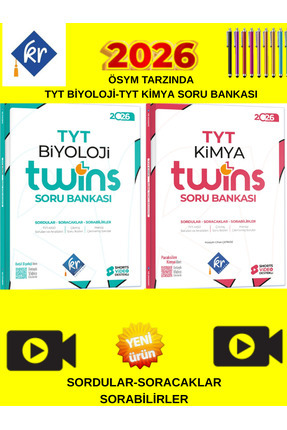 Mert Hoca Yayınları 2026 TYT Twins Biyoloji-TYT Twins Kimya Soru Bankası KR(S...