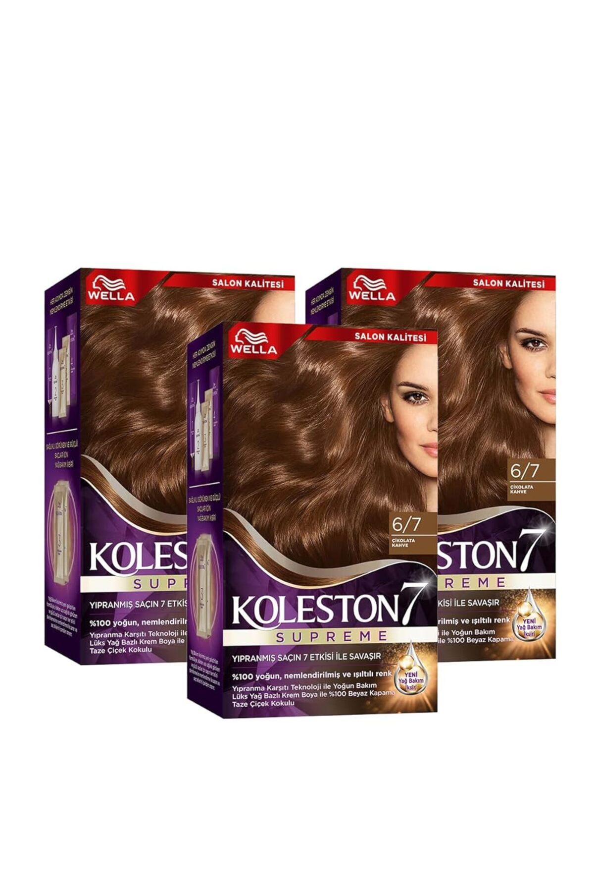 Wella Saç Boyası 6/7 Çikolata x3'lü set — EDCB0CW373LR5