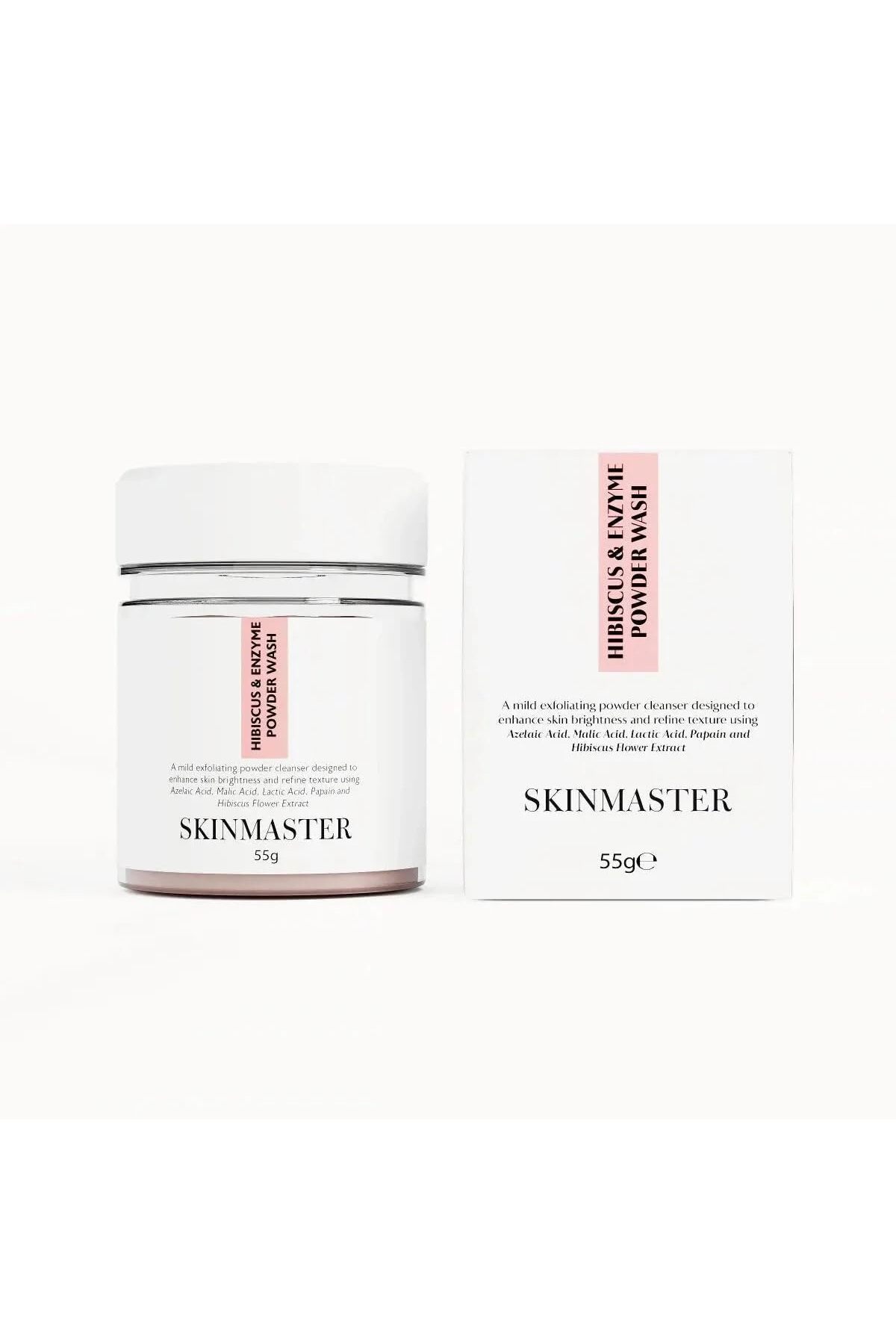 SkinMaster پودر لایه بردار، پودر لایه بردار حاوی گل ختمی و آنزیم، 35 گرم، پاک کننده و روشن کننده — B0F1DCHQ8P