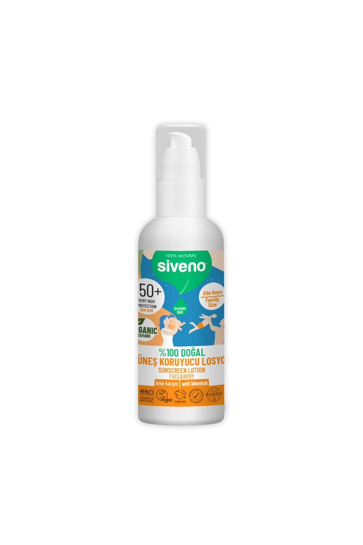 %100 Doğal ve Organik Tamanu Yağlı Güneş Losyonu Filtreli Tüm Aile Için 50 SPF 100 ml — B0D8T6GQLP