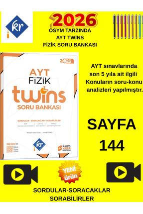 Mert Hoca Yayınları 2026 AYT Twins Fizik Soru Bankası KR(Sordular-Soracaklar-...