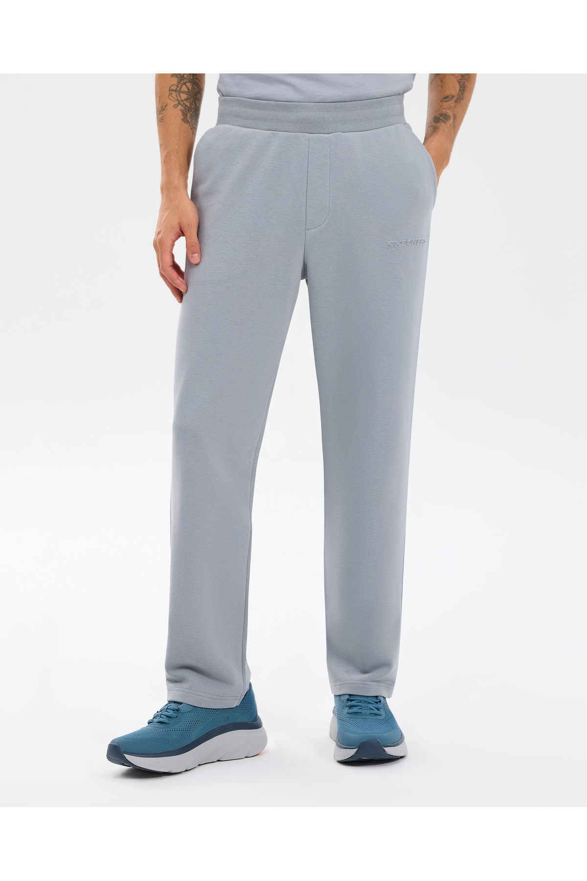 mm0627　R Skechers M Essential Regular Sweatpant Erkek Gri Eşofman Altı