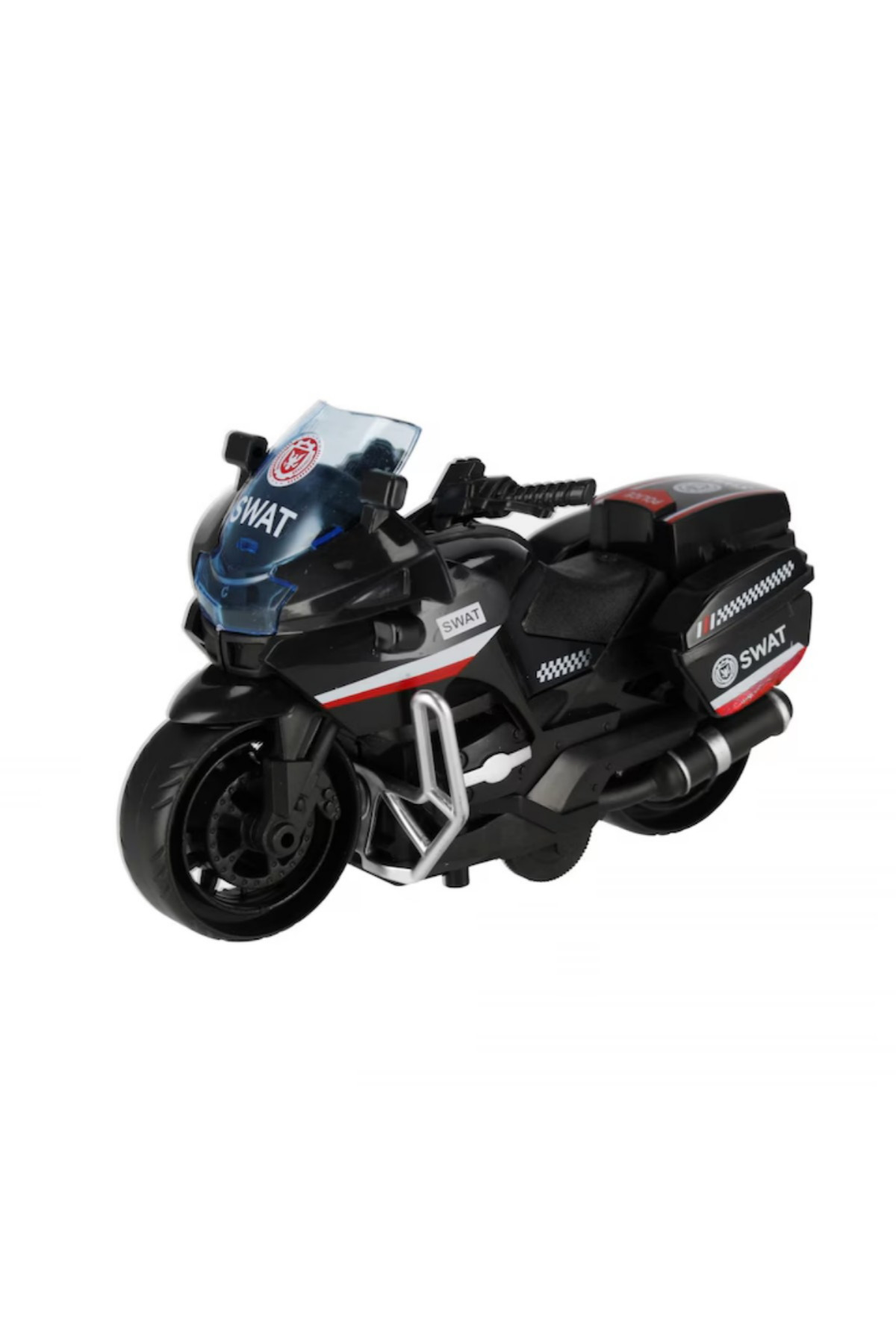 craftivio SWAT Polis Motorsikleti Sürtünmeli Hareketli Gidonlu Oyuncak Motor fotoğrafı 2 (önizleme)