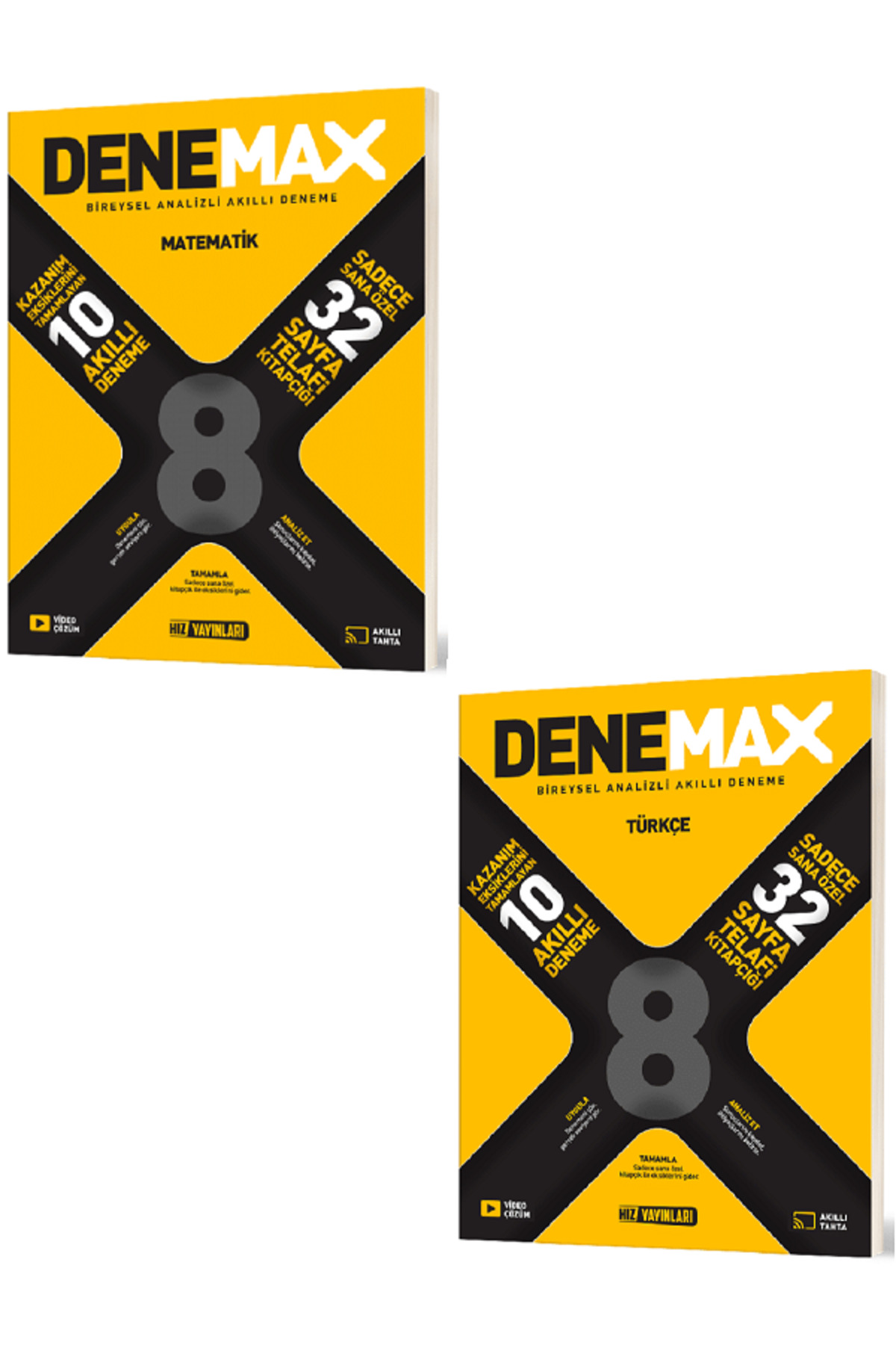 Efsane Yayınları 8.Sınıf Hız Yayınları Denemax Matematik + Türkçe