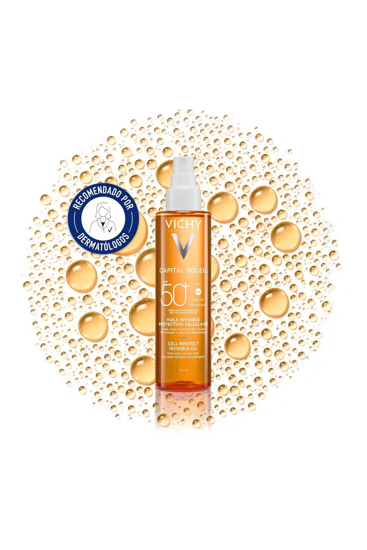 Vichy Capital Soleil Cell Protect SPF 50 Koruyucu Yağ 200 ml — EDCB0CW86GGNX