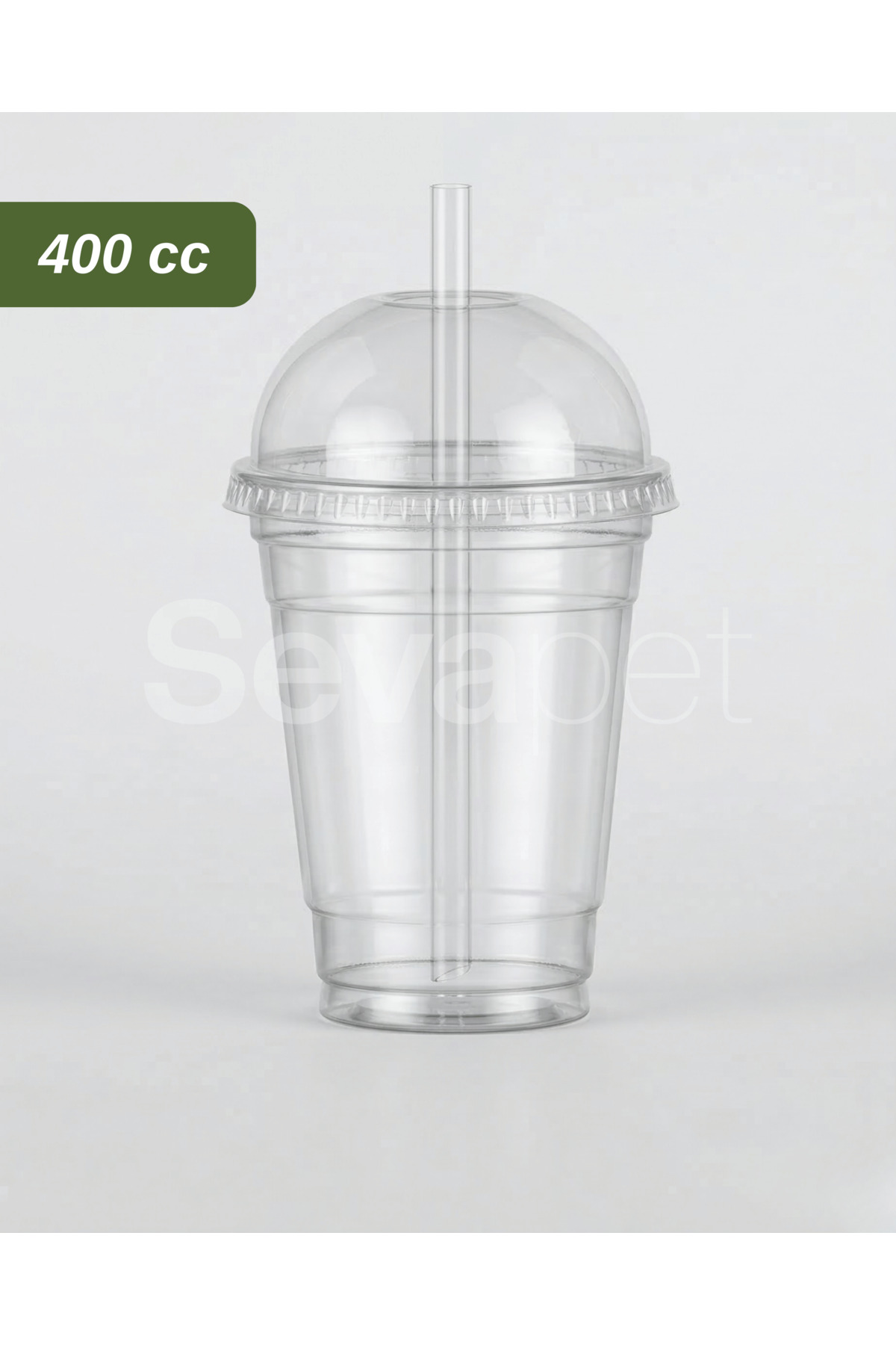 14 OZ (400 CC) PET Bardak + Bombe Deli̇kli̇ Kapak + Karma Renk Pi̇pet 20 Adet / Soğuk İçecek Bardaği — Koksal Pack — Plastik Bardak (2)
