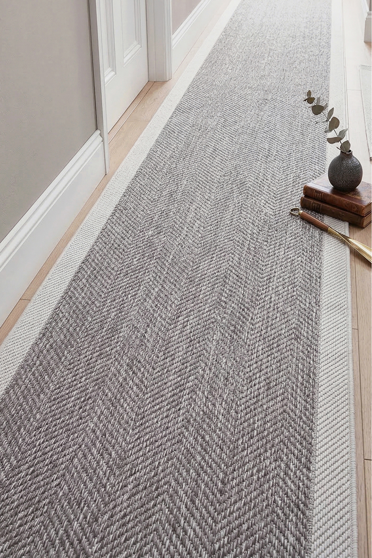 New Generation Framed Sisal Runner Soft Woven Rug Non-Slip Cotton Sole Bordered Carpet