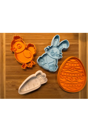CESTOPİENO Paskalya Seti Civciv,Tavşan,Havuç,Yumurta Hamur Şekillendirici/Kur...