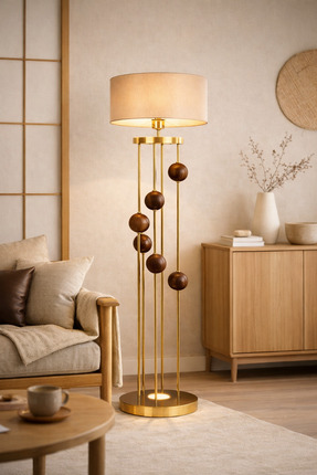 Vinner Aura Walnut Edition Lambader – Gold Gövde & Ceviz Detaylı Modern Tasar...