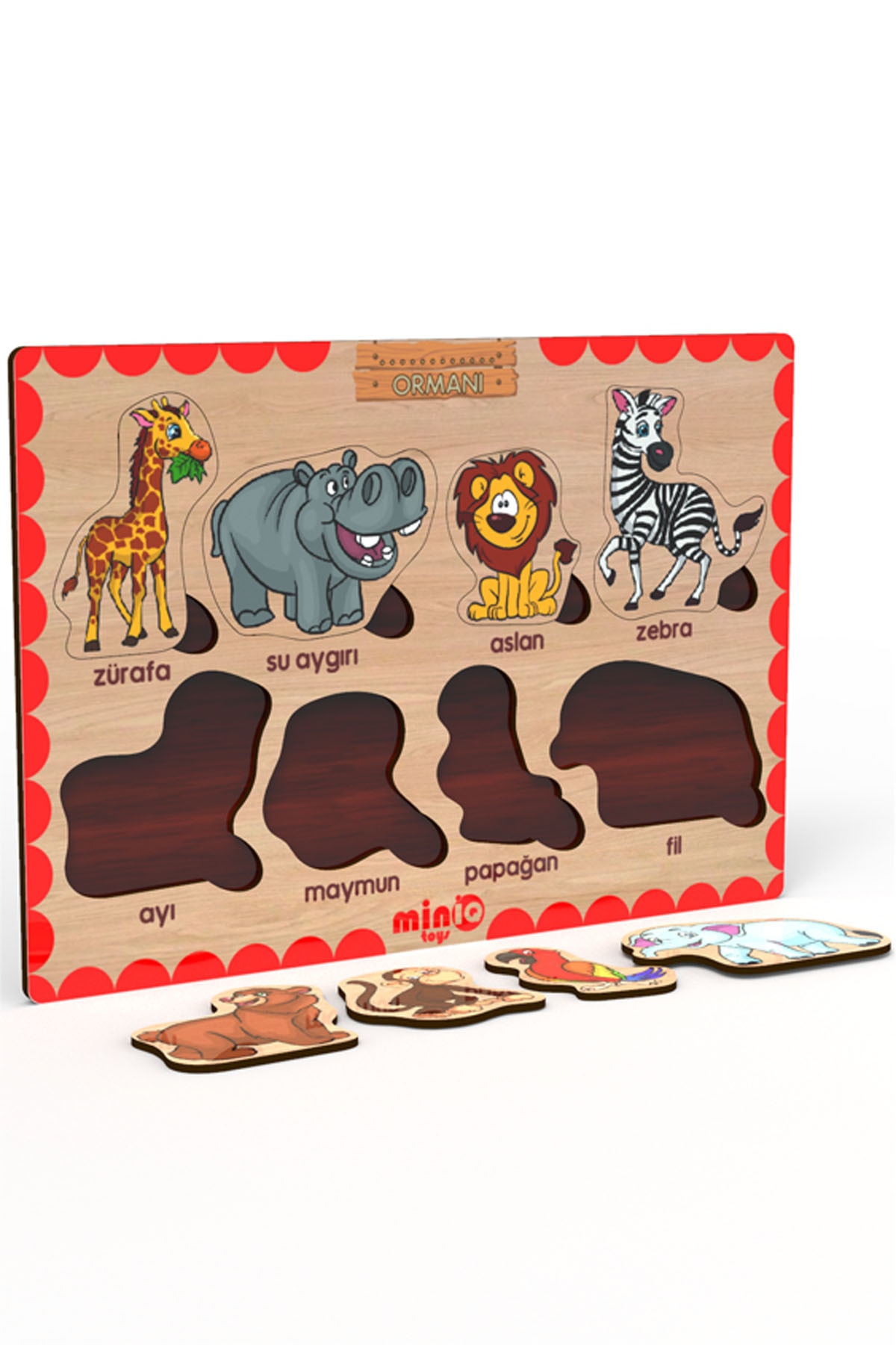 minİQ toys Ahşap Türkçe Orman Hayvanları Eğitici-öğretici Yapboz fotoğrafı 3 (önizleme)